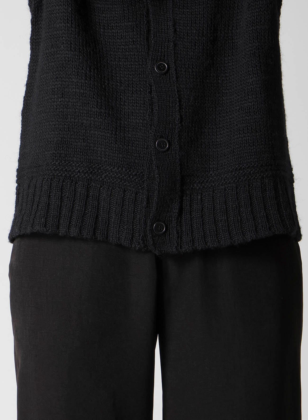 PLAIN STITCH COLOR COMBI V NECK CARDIGAN