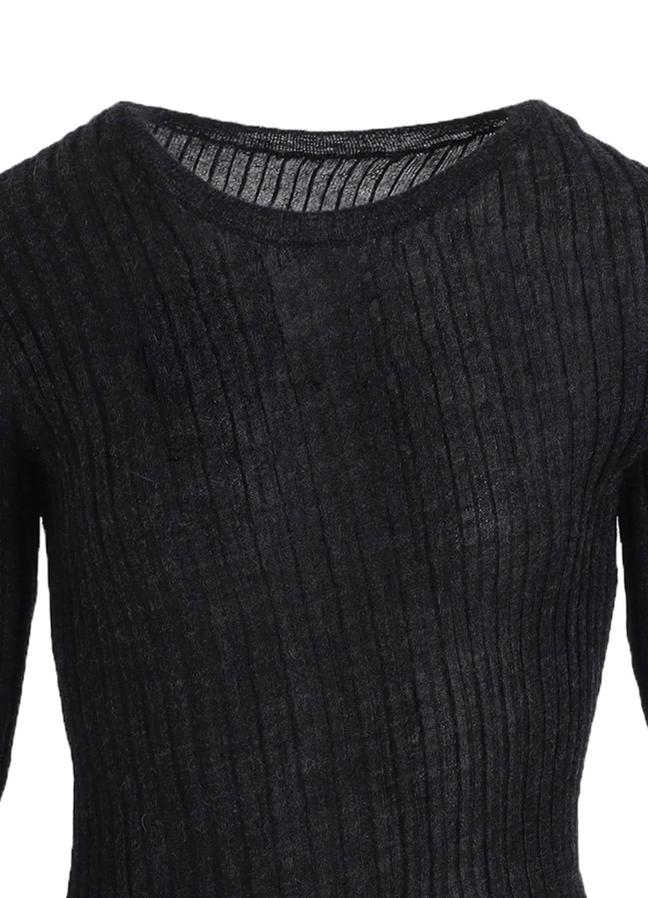 RIB DIAGONAL ROUND NECK PO