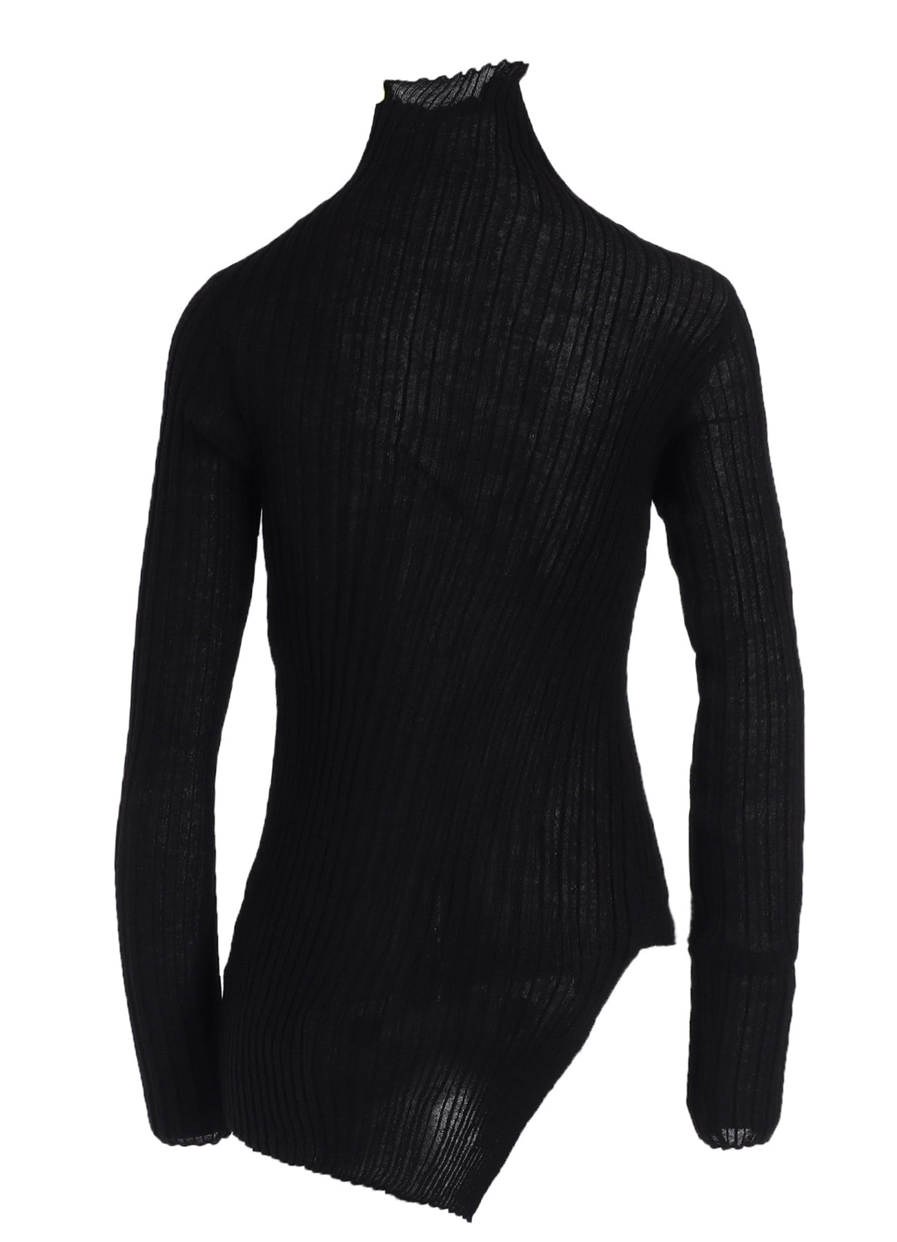 RIB DIAGONAL ZIP CARDIGAN