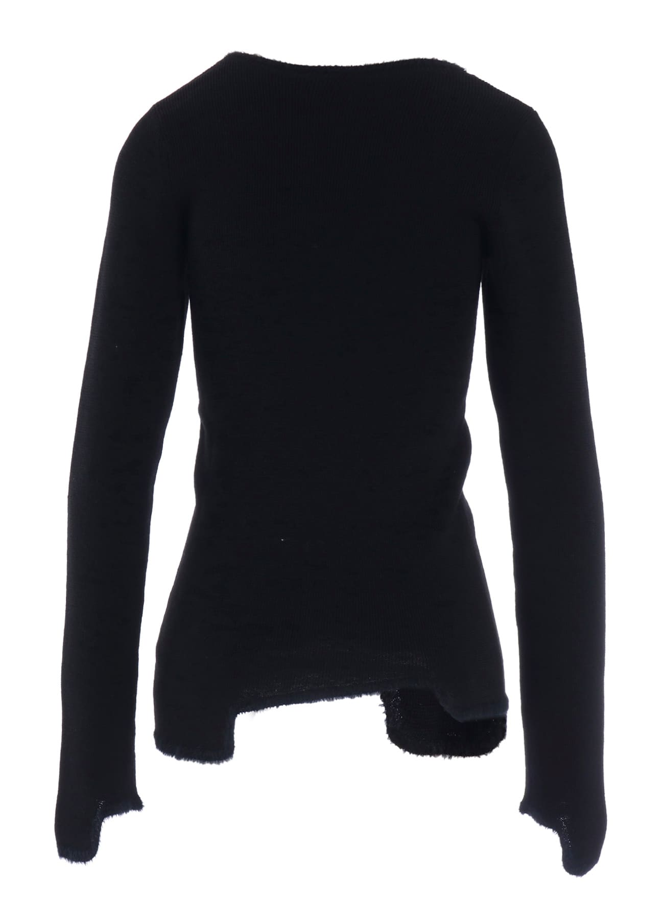 12G RIB JAGGED HEM ROUND NECK PO