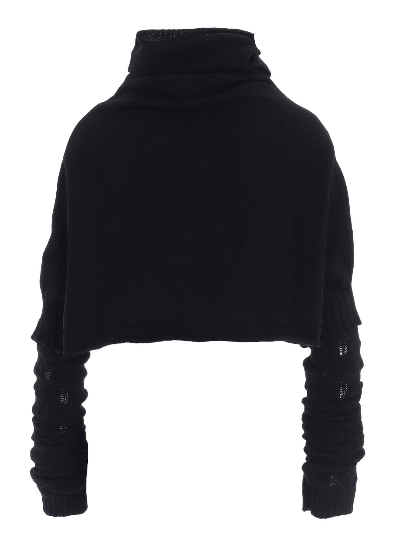 7G PLAIN STITCH LINKS CROPPED HN PO W/ARM WARMERS