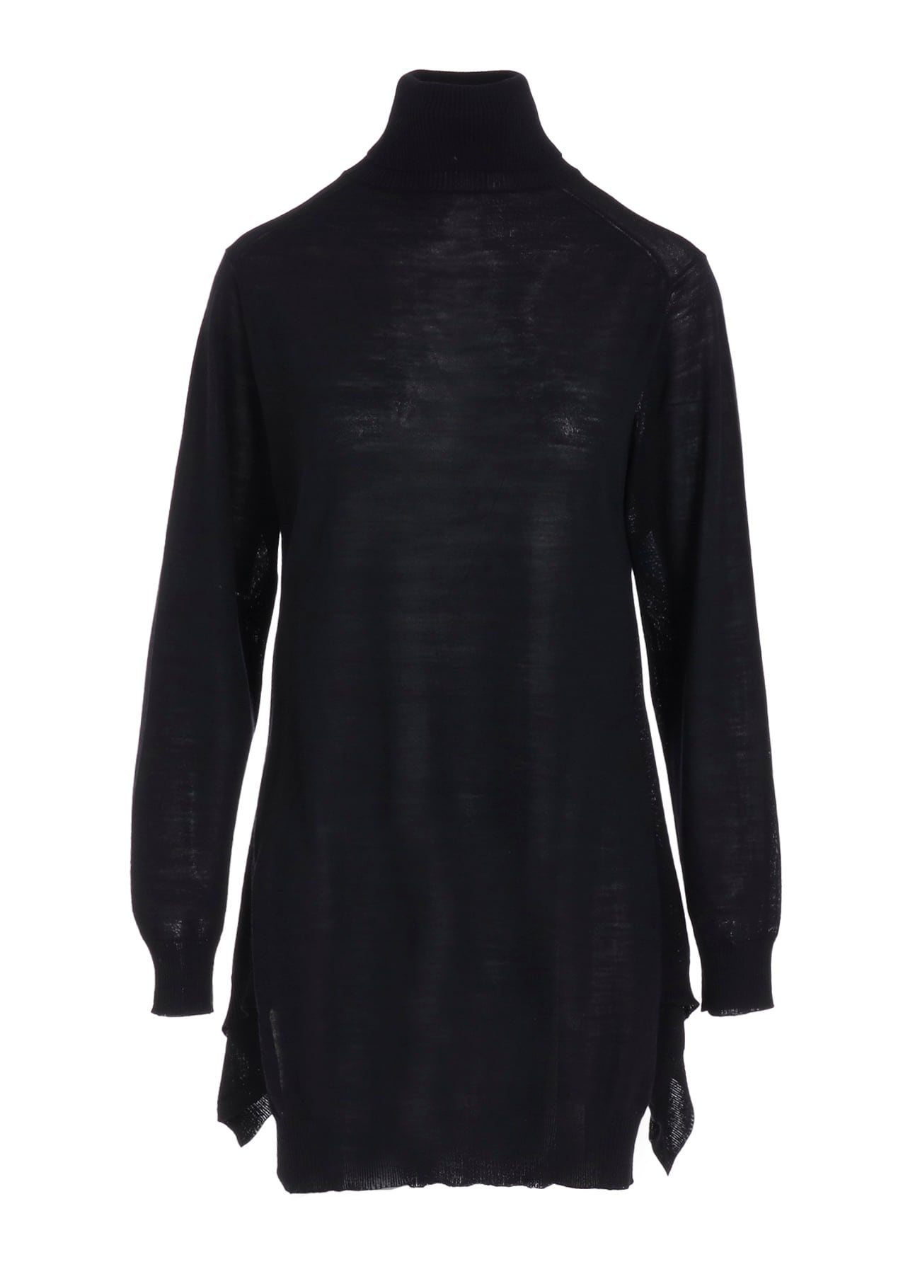 PLAIN STITCH+RIB DRAPED HIGH NECK PO