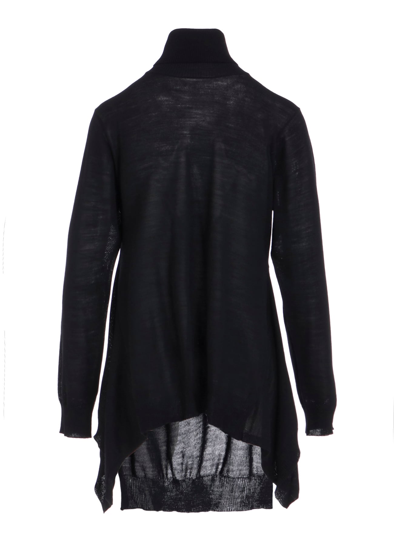 PLAIN STITCH+RIB DRAPED HIGH NECK PO