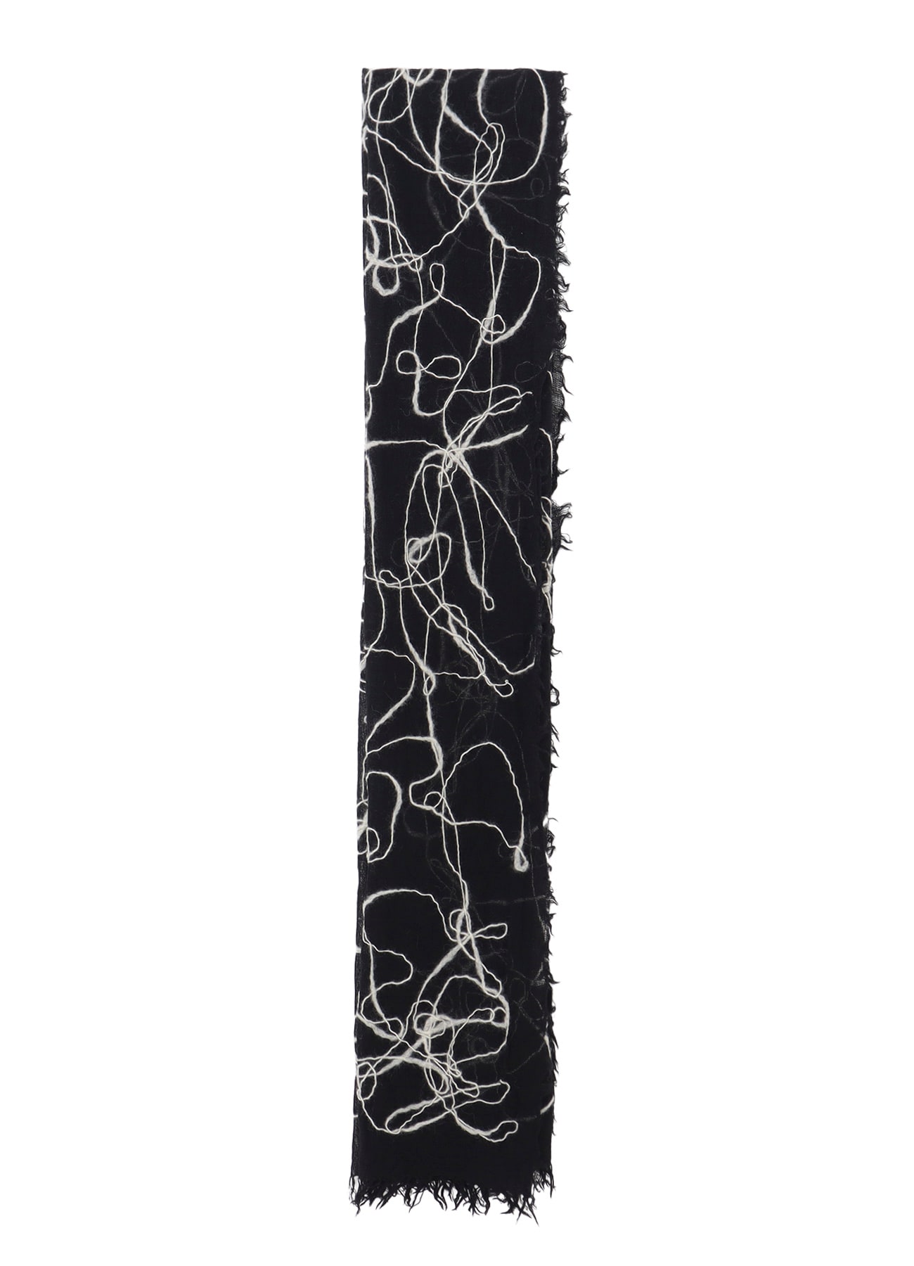 WOOL GAUZE NEEDLE PUNCH STOLE