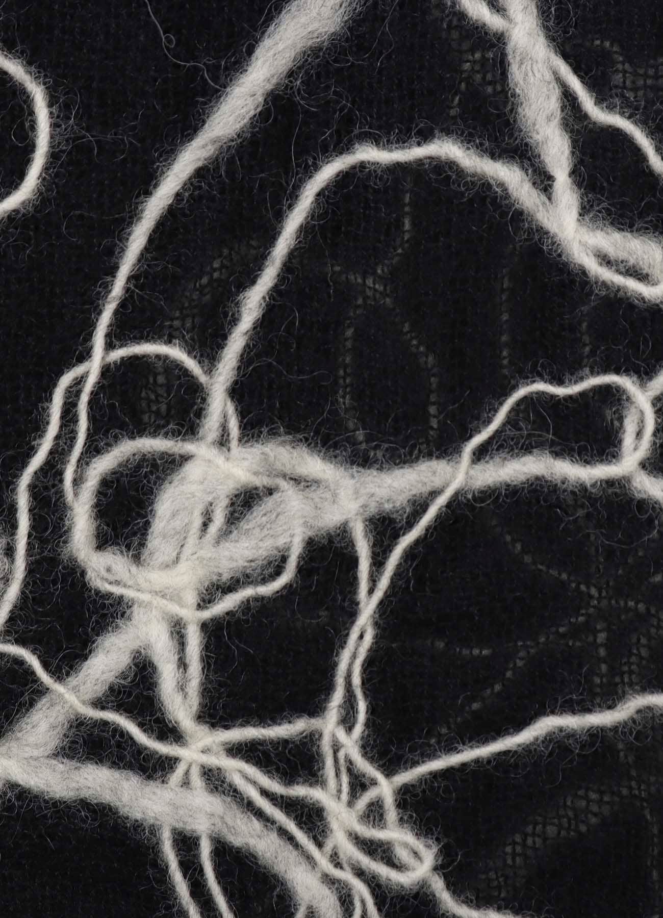 WOOL GAUZE NEEDLE PUNCH STOLE