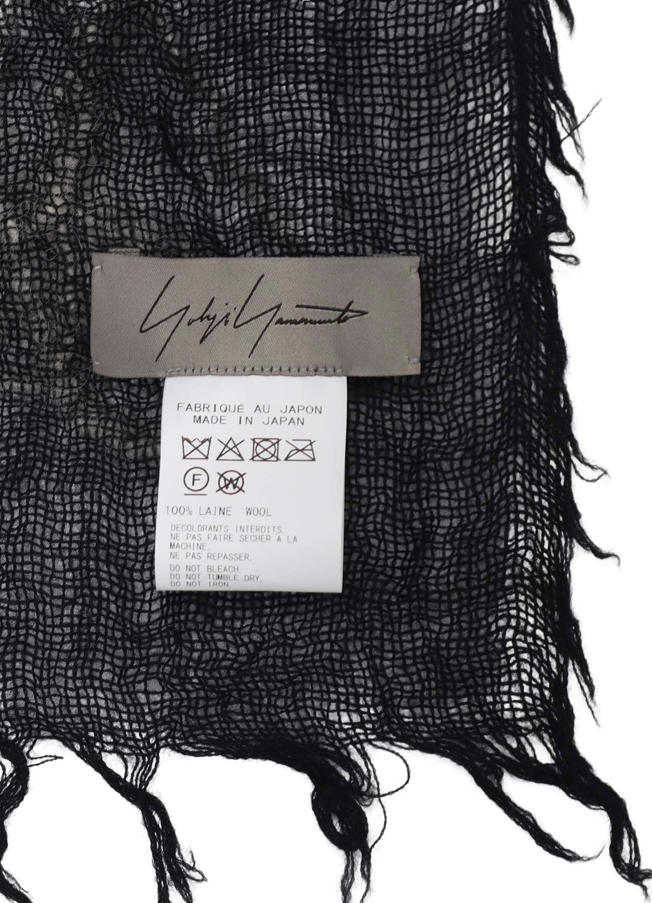 WOOL GAUZE NEEDLE PUNCH STOLE