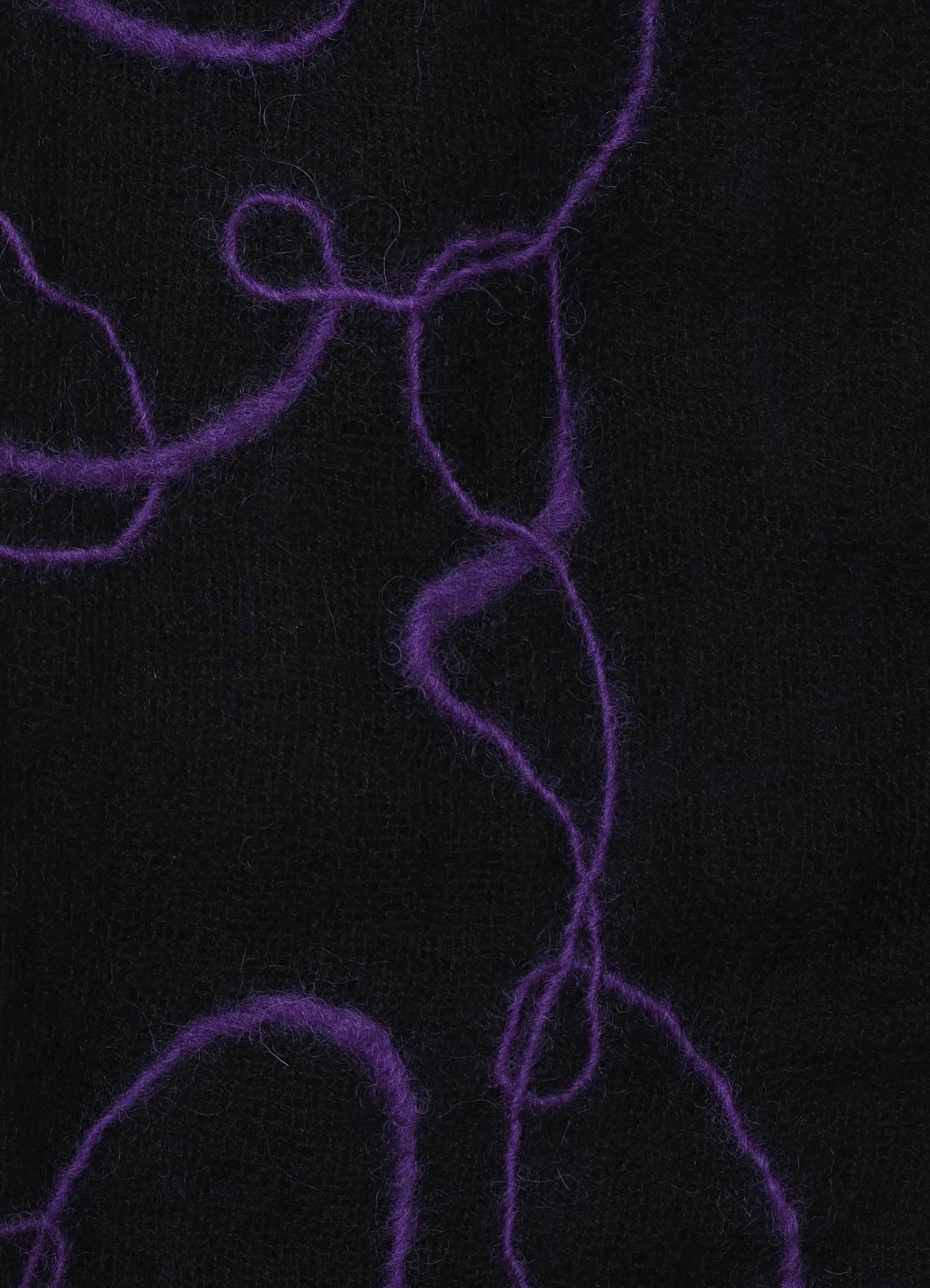 WOOL GAUZE NEEDLE PUNCH STOLE