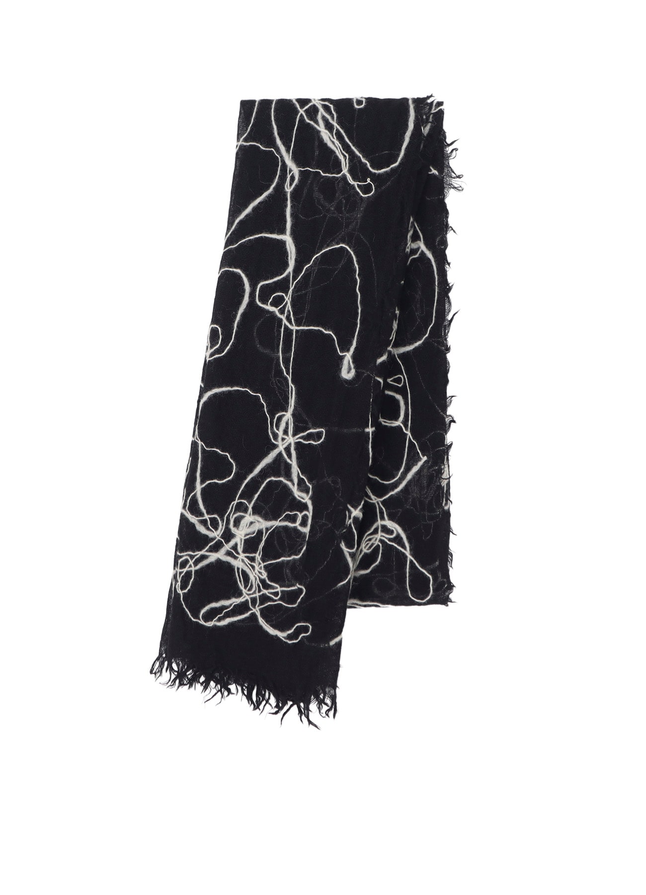 WOOL GAUZE NEEDLE PUNCH STOLE