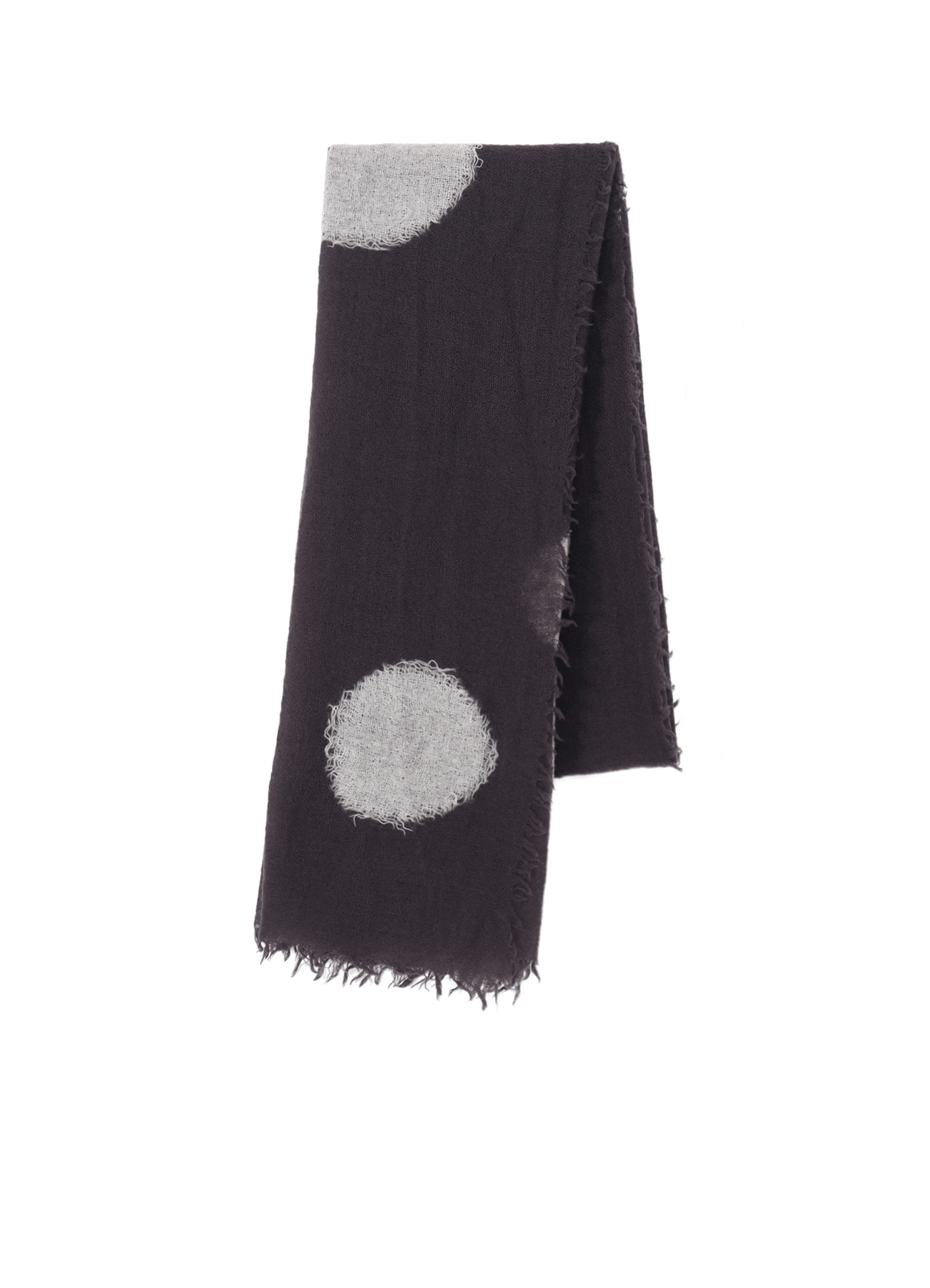 WOOL GAUZE NEEDLE PUNCH DOT STOLE