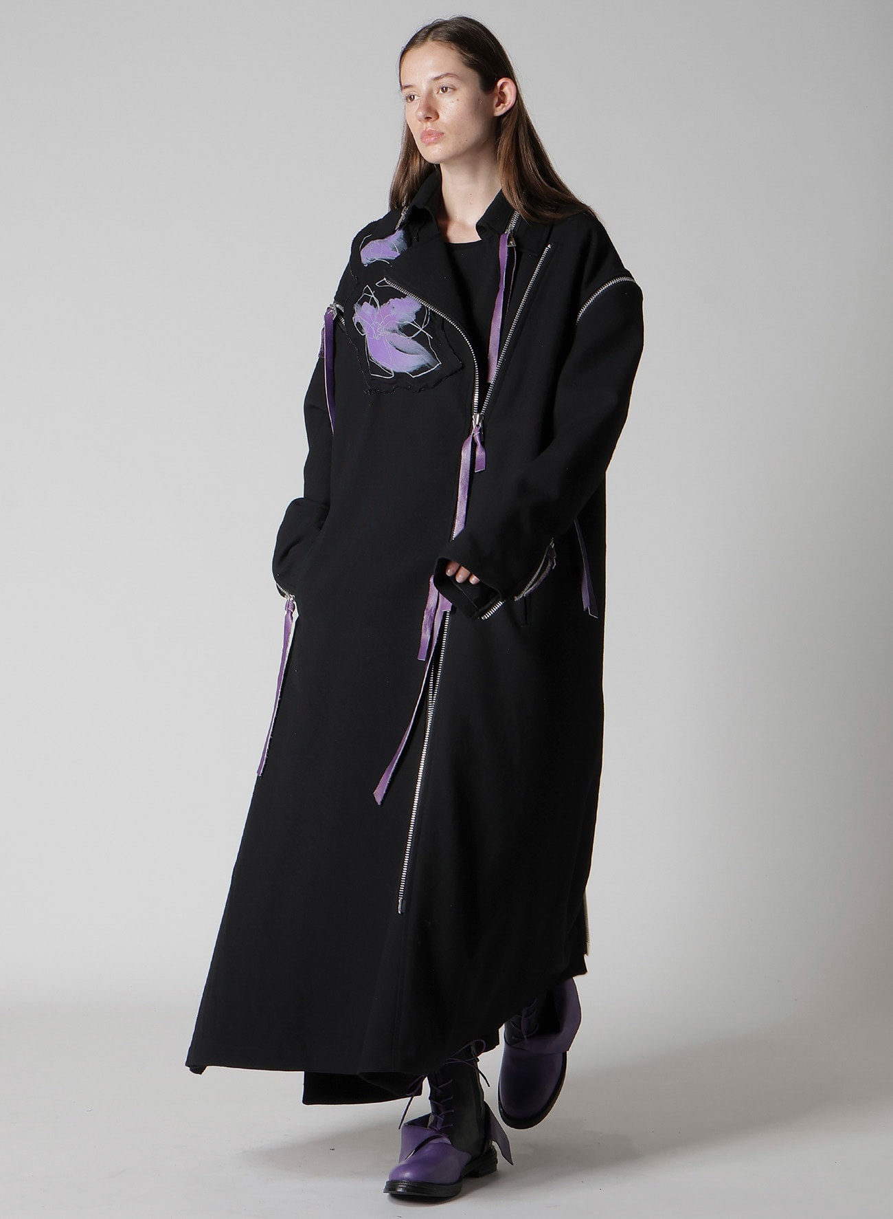 PURPLE A PATTERN BASIC LEGGINGS