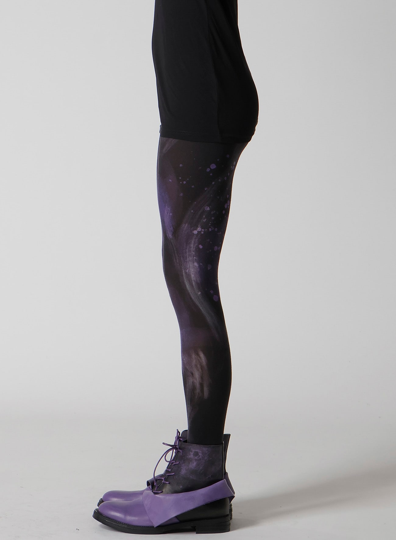 PURPLE A PATTERN BASIC LEGGINGS