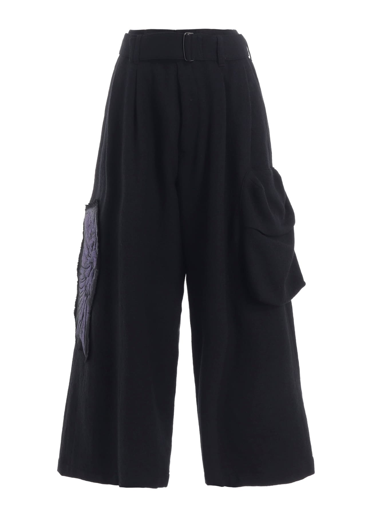 WOOL VIYELLA L OUT POCKET WIDE PANTS