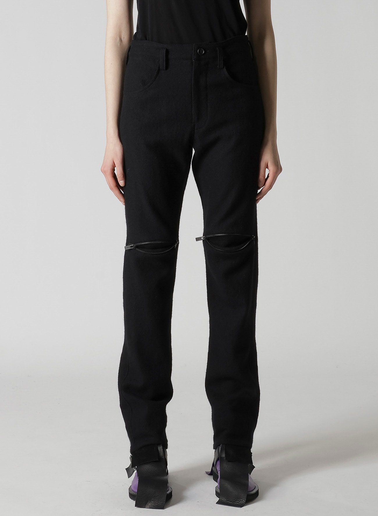 WOOL VIYELLA KNEE GUSSET PANTS
