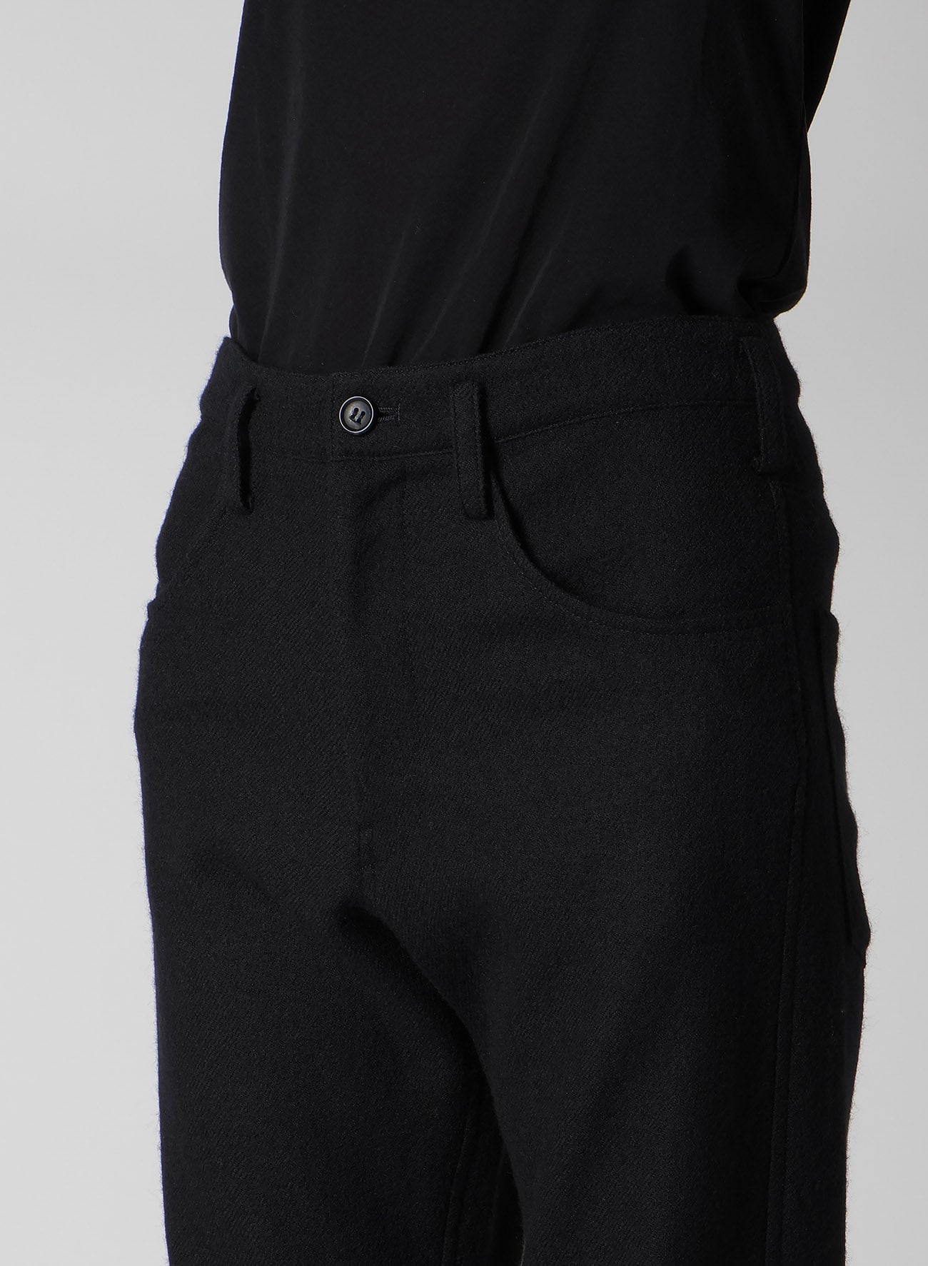 WOOL VIYELLA GATHERED KNEE PANTS