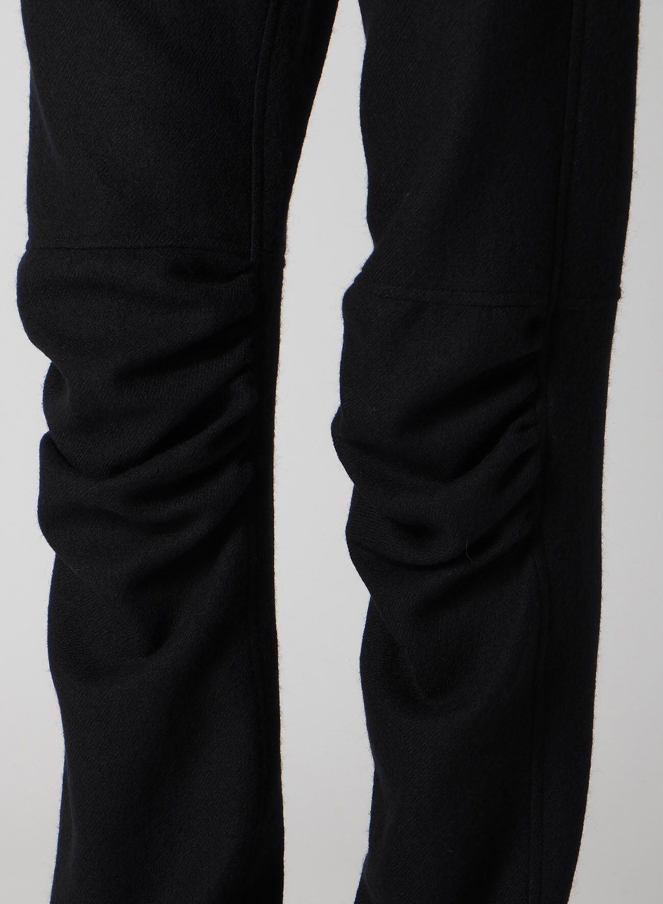 WOOL VIYELLA GATHERED KNEE PANTS