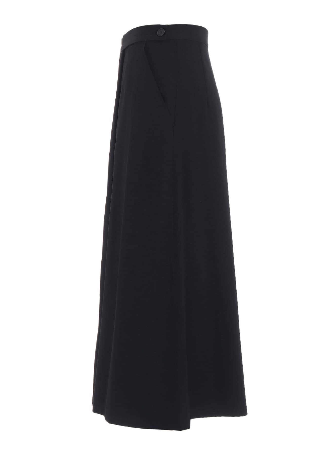 極美品 WOOL GABARDINE WIDE FLARE SLACKS WOOL GABARDINE FLARE PANTS(XS Black): Yohji Yamamoto｜THE
