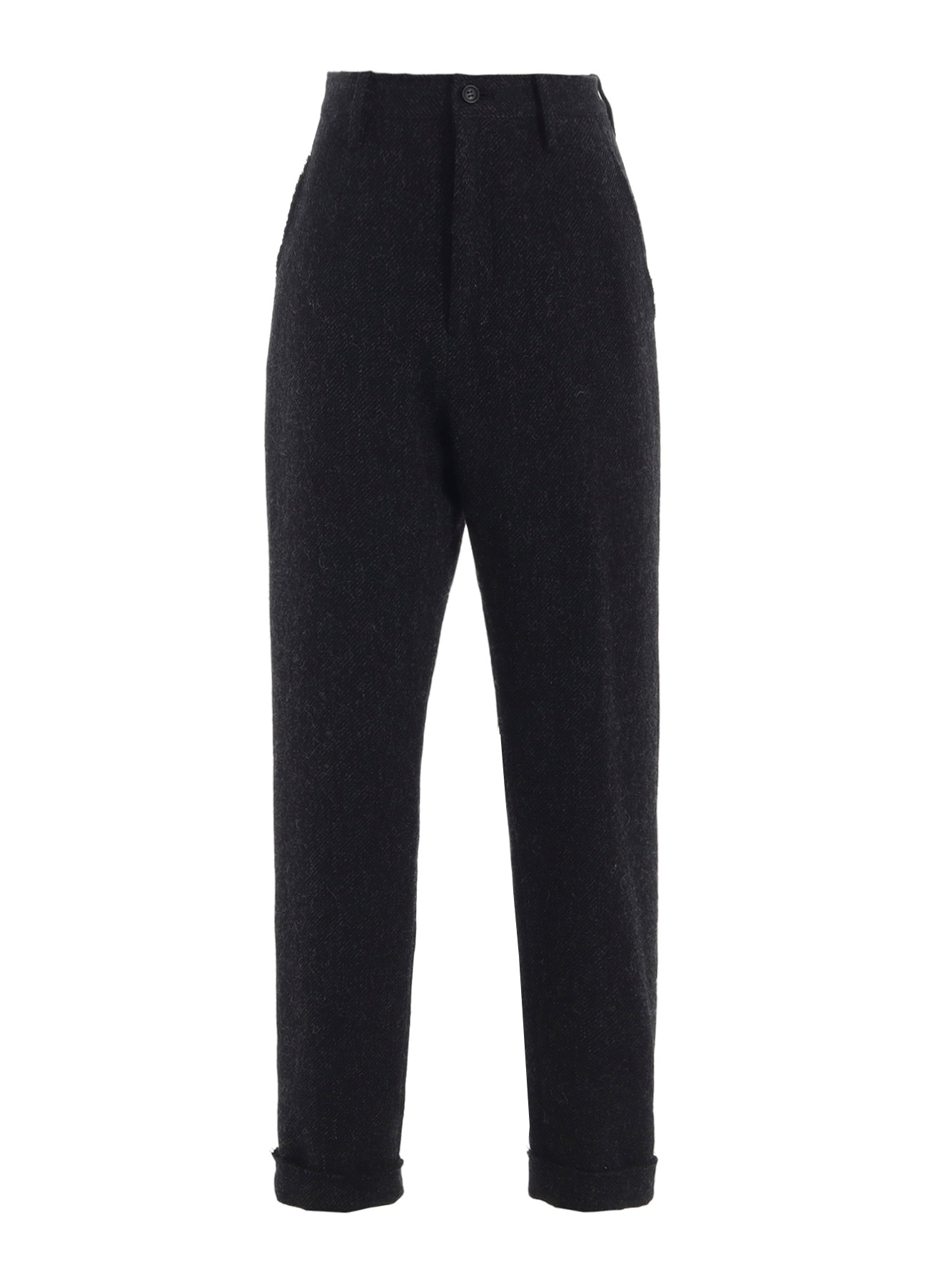 TWEED CLOTH CUFFED HEM PANTS