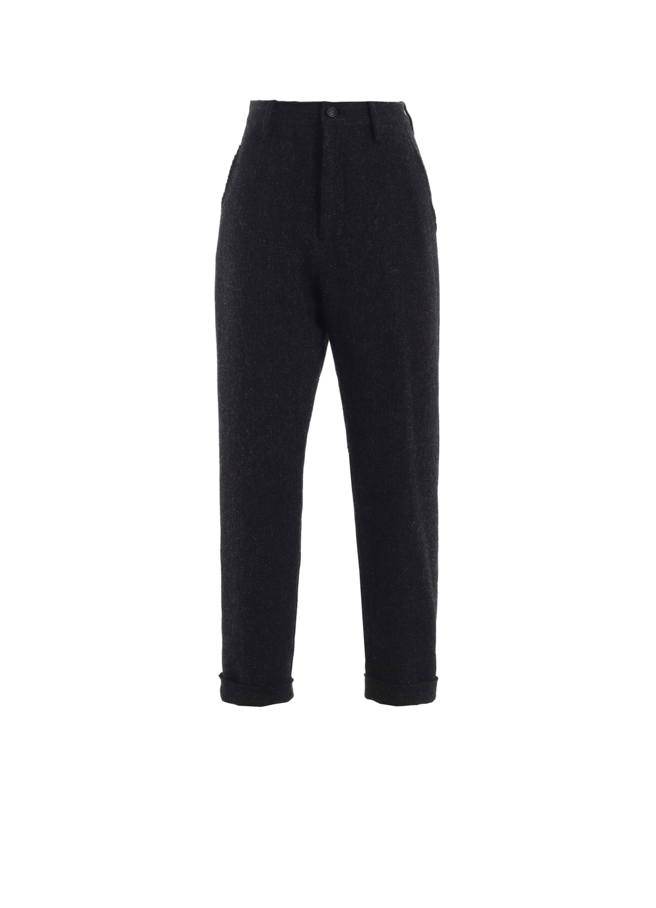 TWEED CLOTH CUFFED HEM PANTS