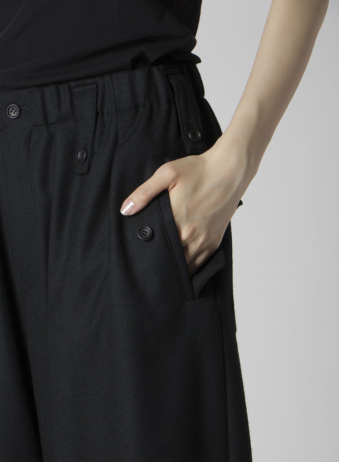 W/SAXONY  FLAP D WIDE PANTS