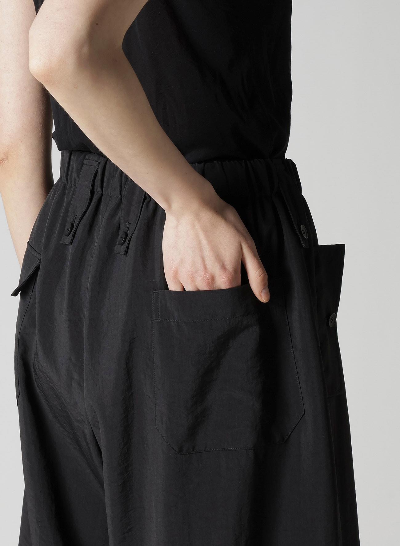 Ny/Si TAFFETA FLAP D WIDE PANTS