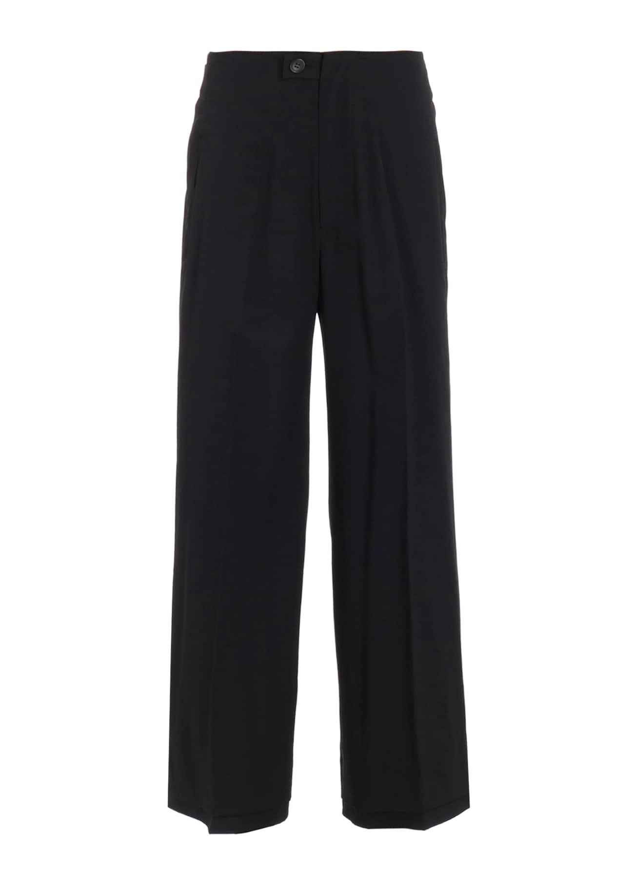 WOOL GABARDINE VENT WIDE PANTS