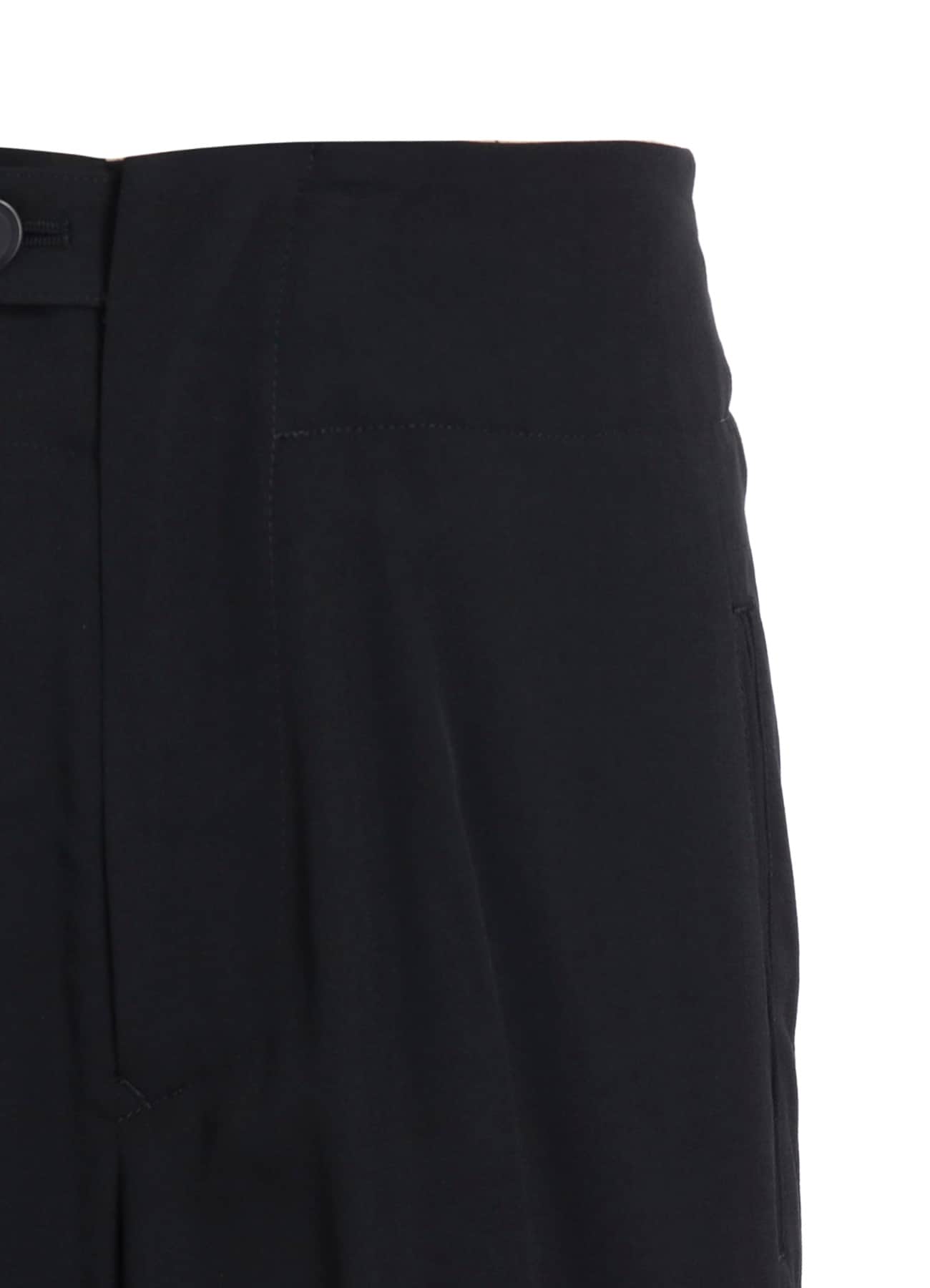 WOOL GABARDINE VENT WIDE PANTS