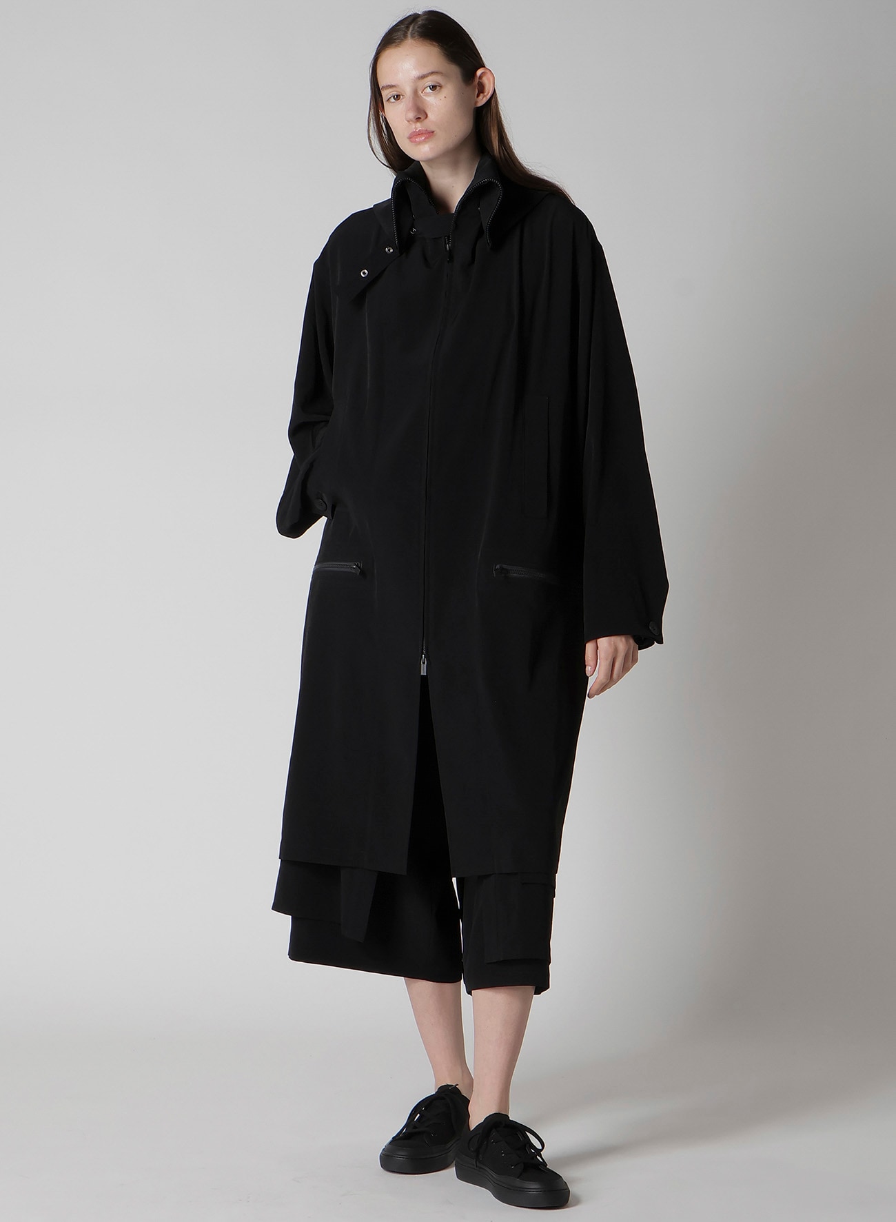 TA/PE CREPE DE CHINE F BUTTON WRAP PANTS