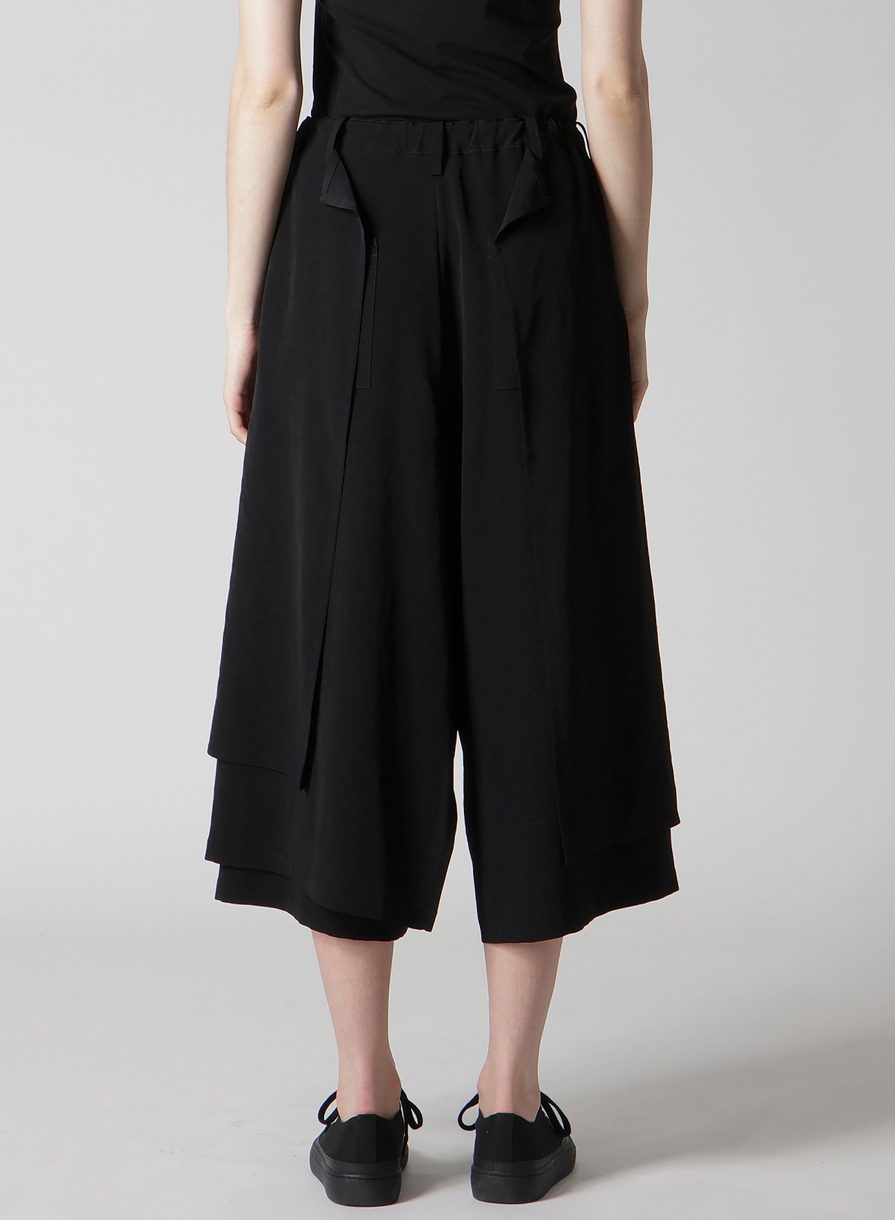 TA/PE CREPE DE CHINE F BUTTON WRAP PANTS