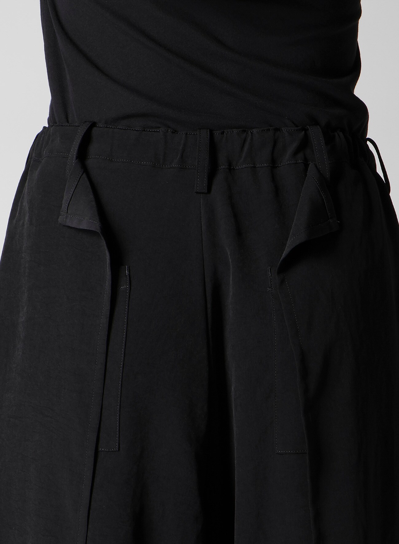 TA/PE CREPE DE CHINE F BUTTON WRAP PANTS