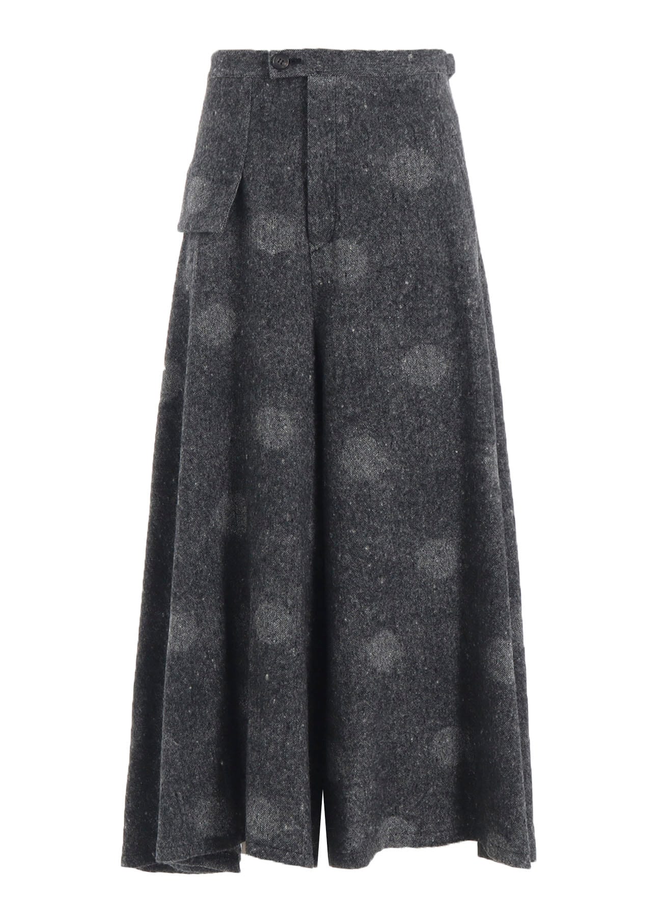 WOOL SHADOW DOT FLARE PANTS
