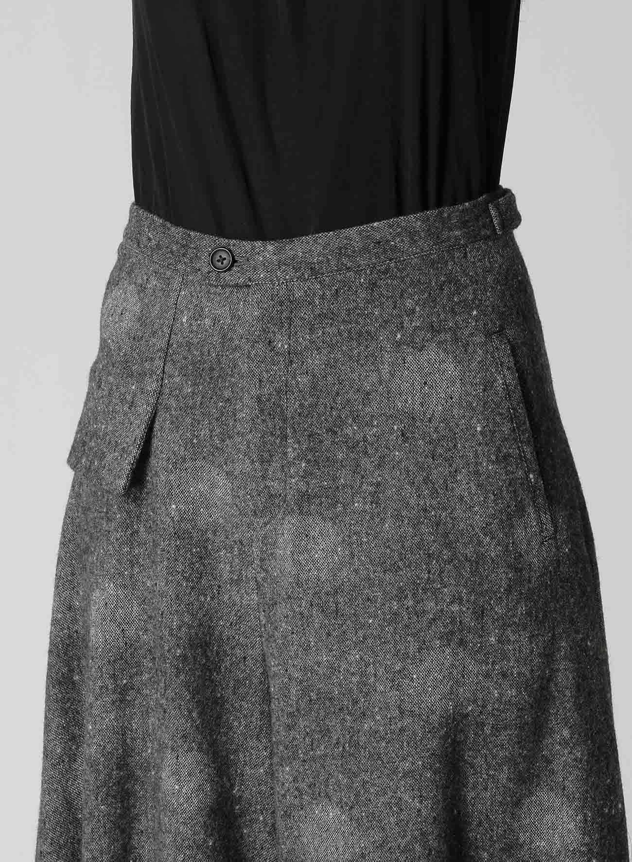 WOOL SHADOW DOT FLARE PANTS