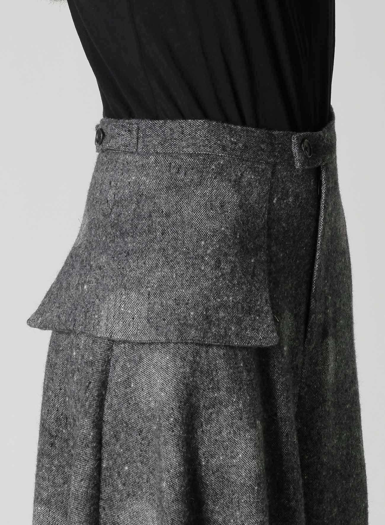 WOOL SHADOW DOT FLARE PANTS