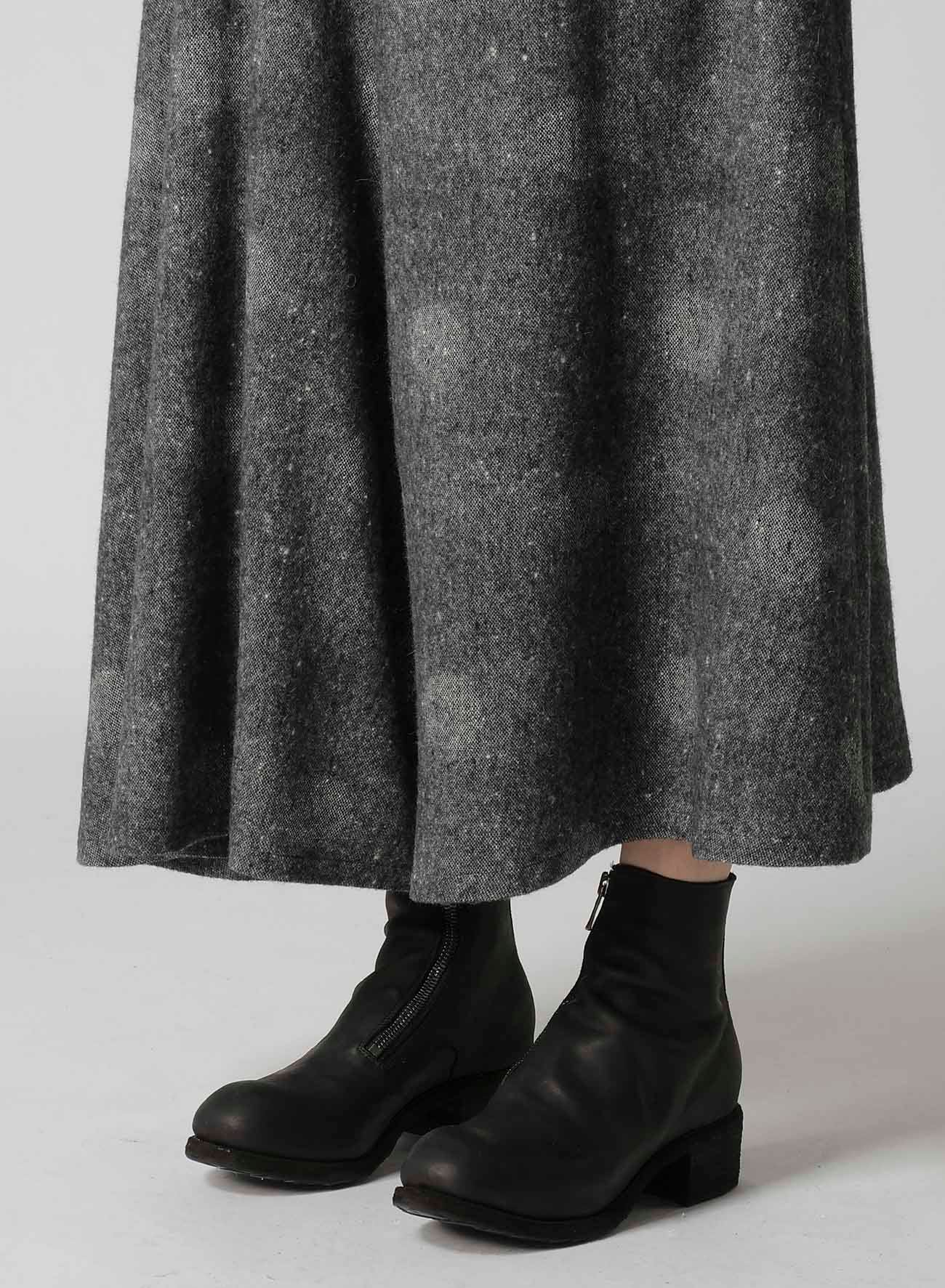 WOOL SHADOW DOT FLARE PANTS