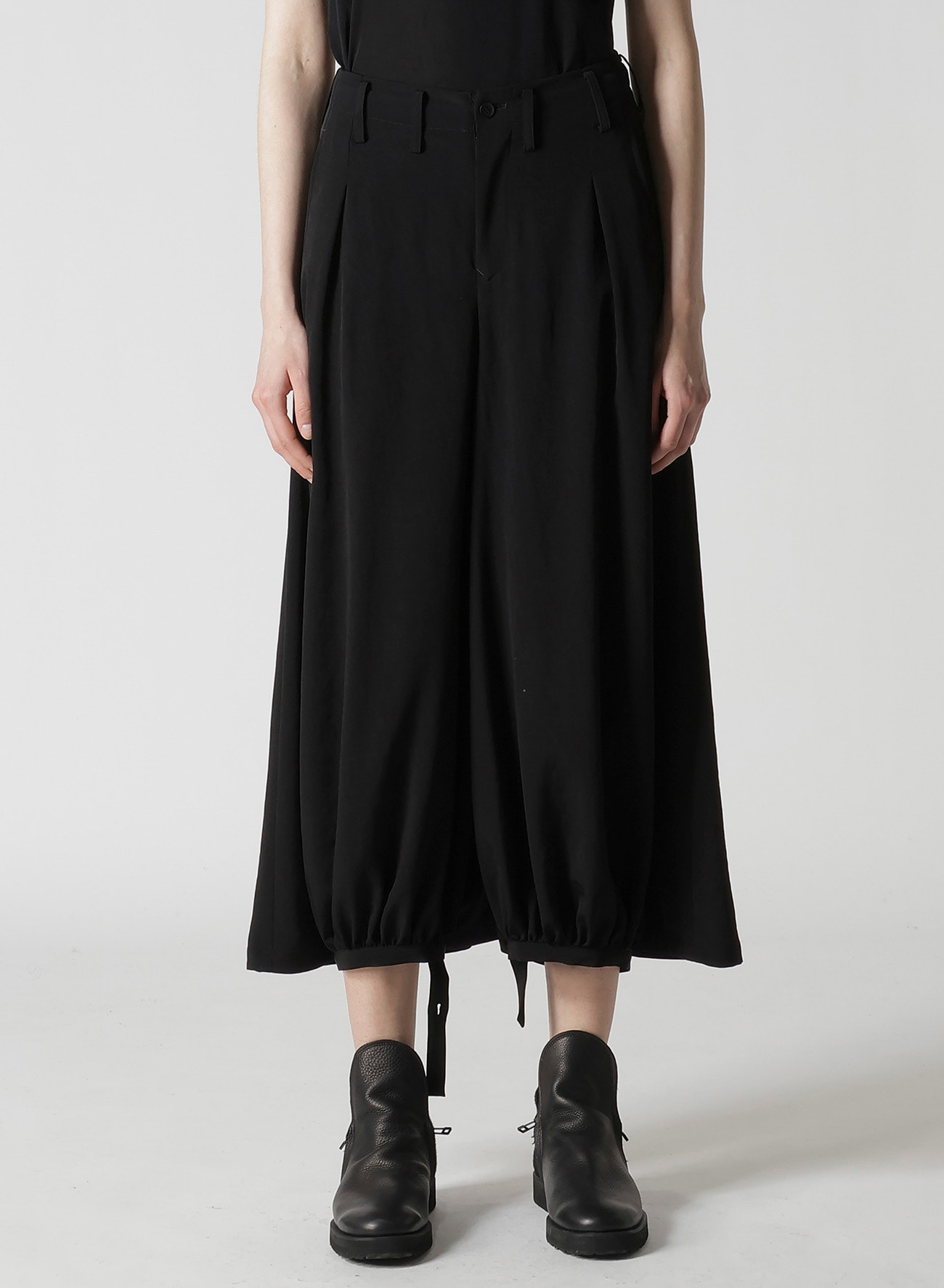TA/PE CREPE DE CHINE F GATHERED PANTS