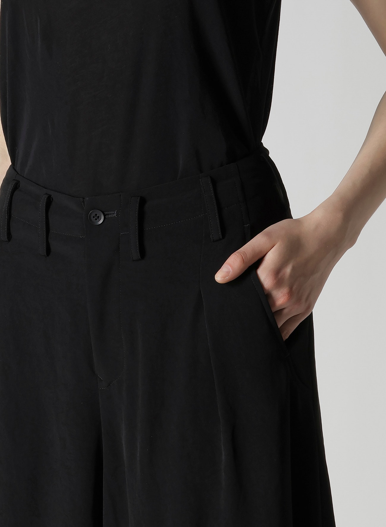 TA/PE CREPE DE CHINE F GATHERED PANTS