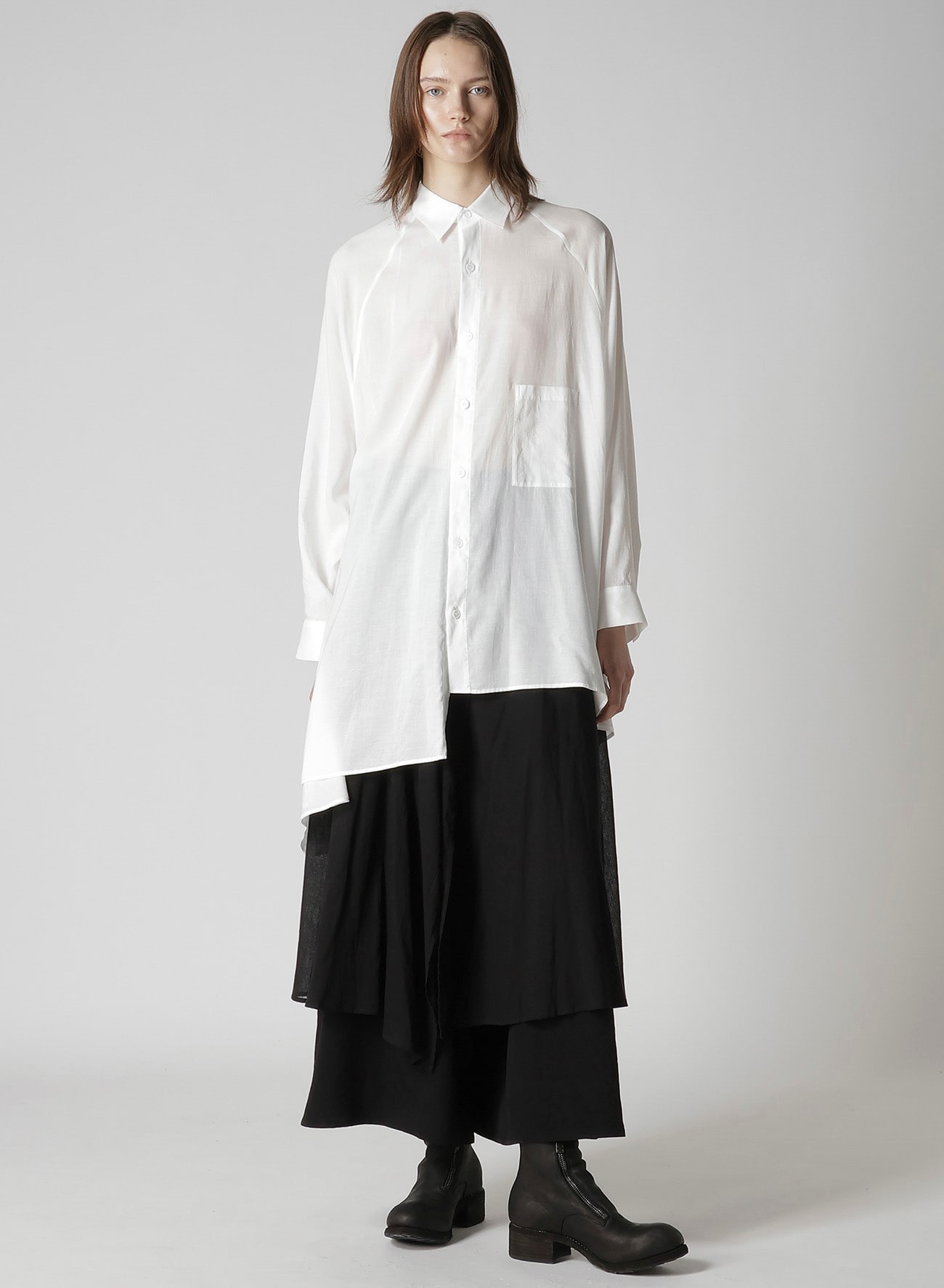 TA/PE CREPE DE CHINE 2 LAYERED FLARE PANTS