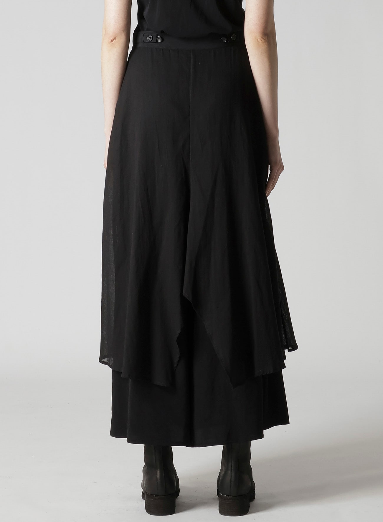 TA/PE CREPE DE CHINE 2 LAYERED FLARE PANTS