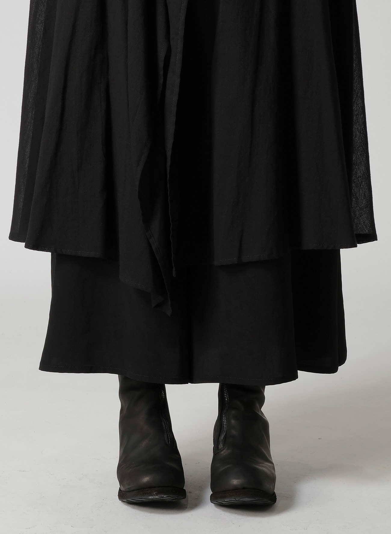 TA/PE CREPE DE CHINE 2 LAYERED FLARE PANTS