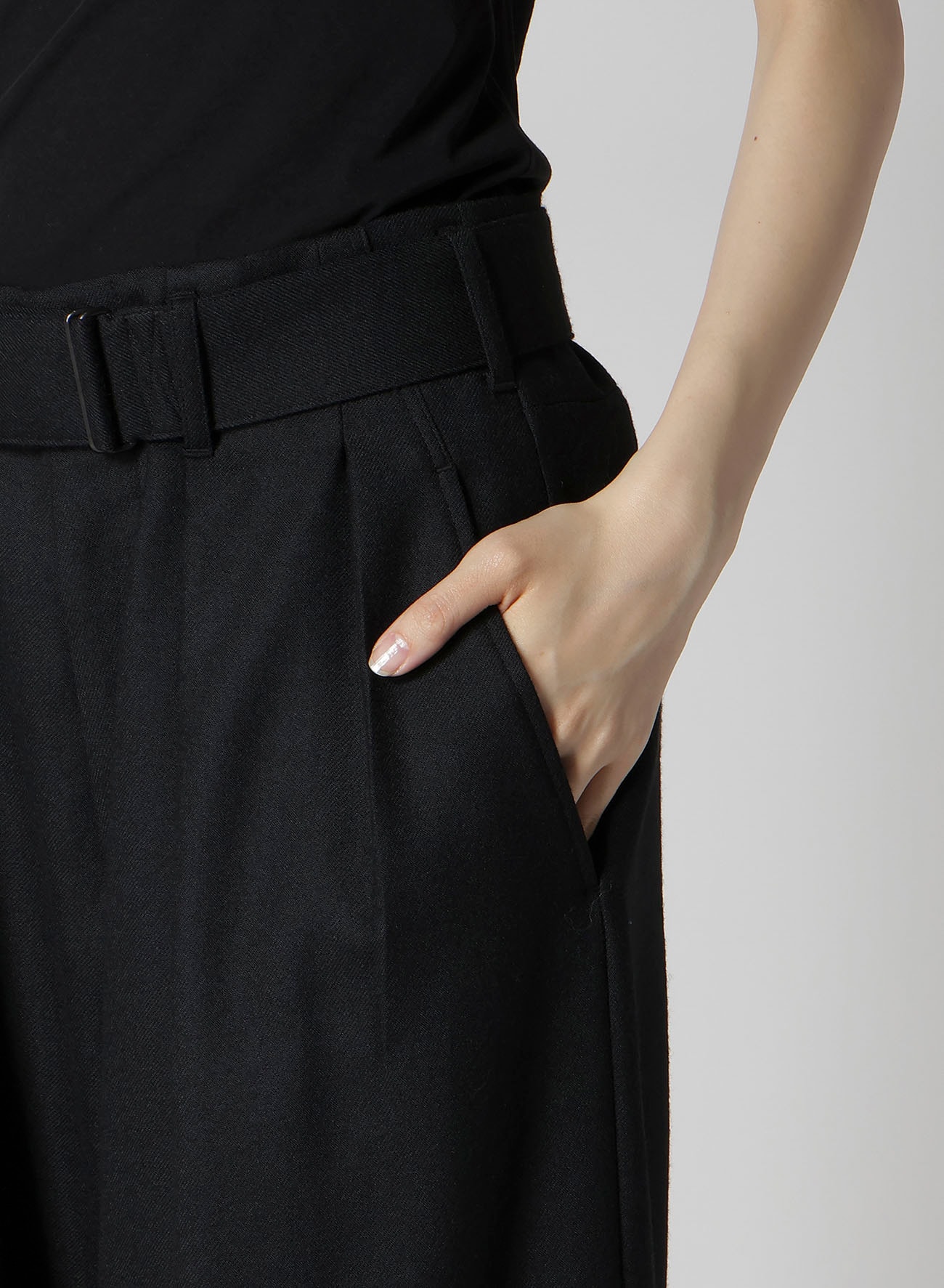 W/SAXONY  R DRAPED WIDE PANTS