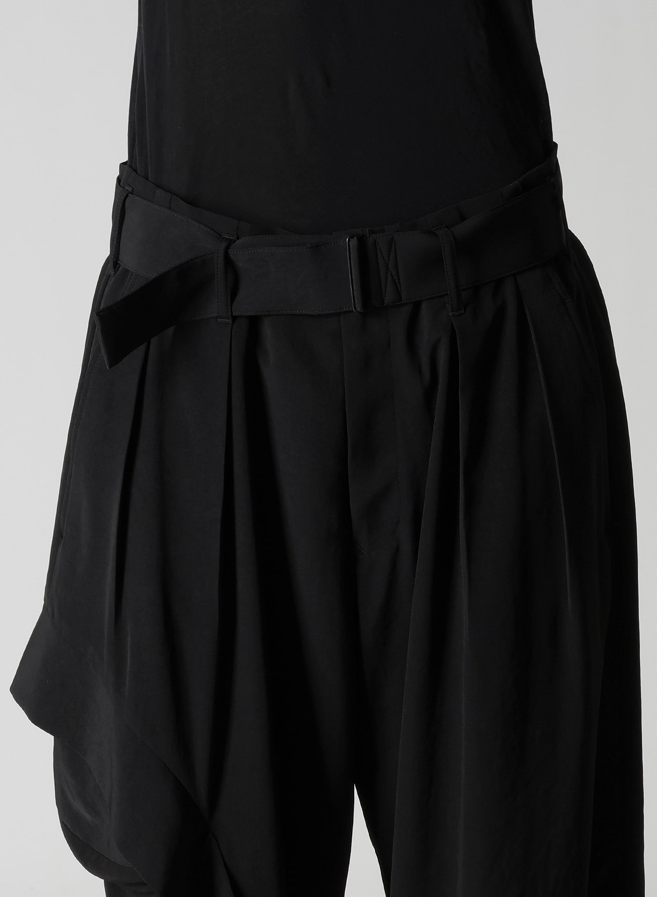 TA/PE CREPE DE CHINE R DRAPED WIDE PANTS