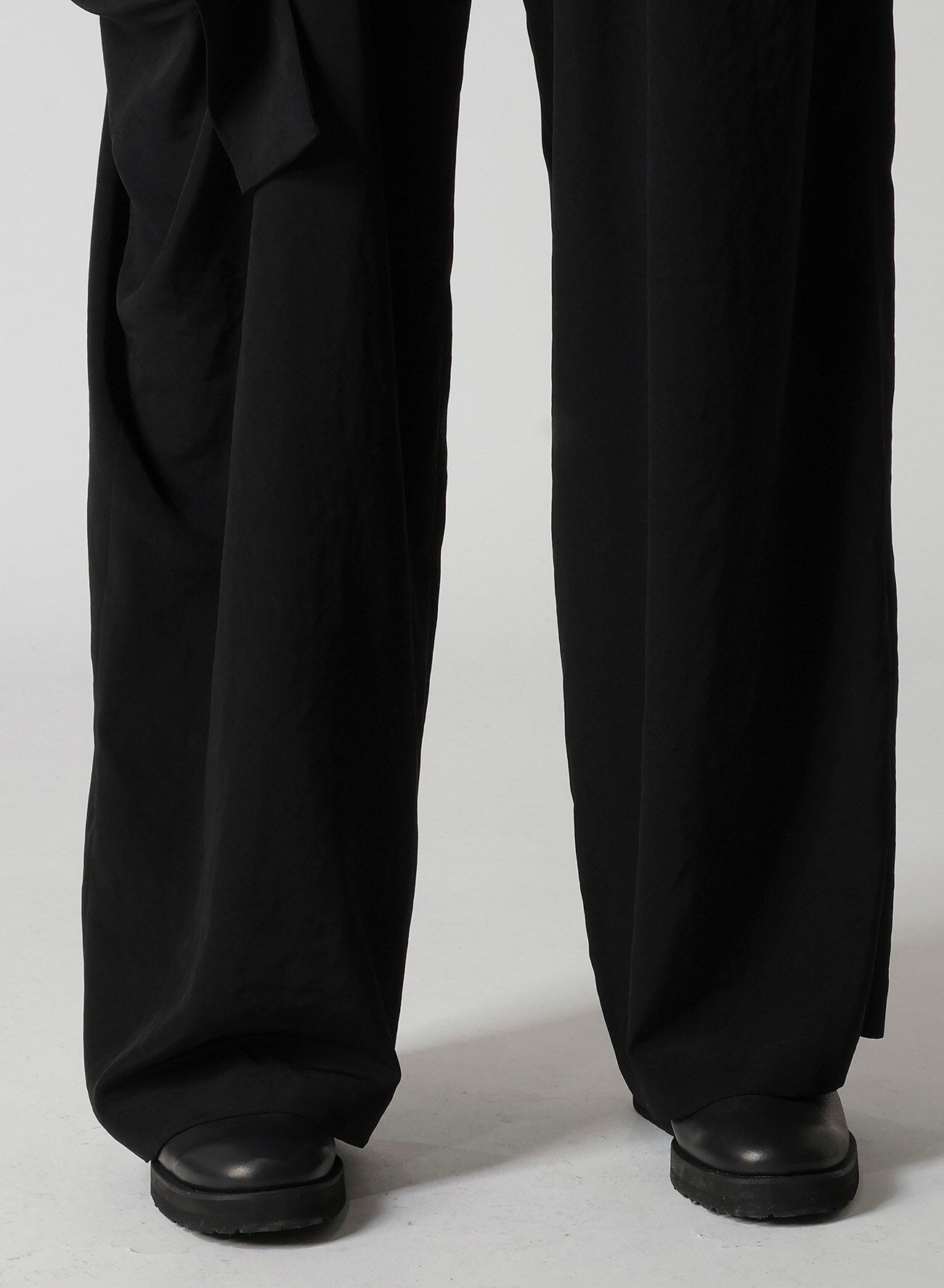TA/PE CREPE DE CHINE R DRAPED WIDE PANTS