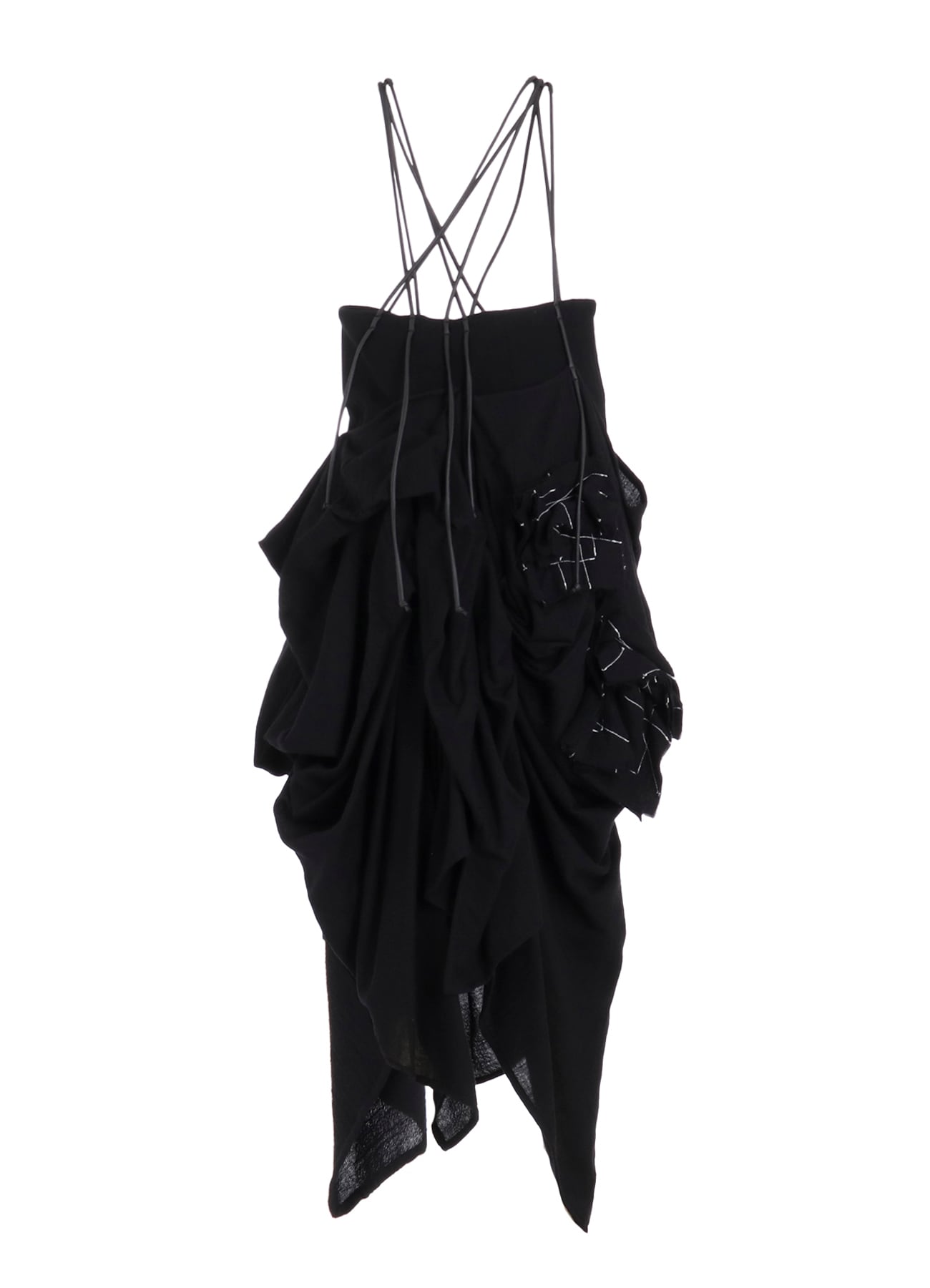 FLANNEL BOX D GATHERED SUSPENDER SKIRT