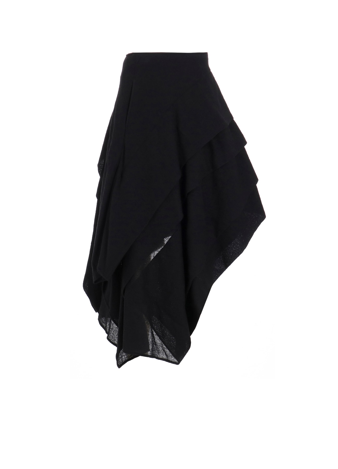 WOOL GAUZE TUCKED STITCH D SKIRT