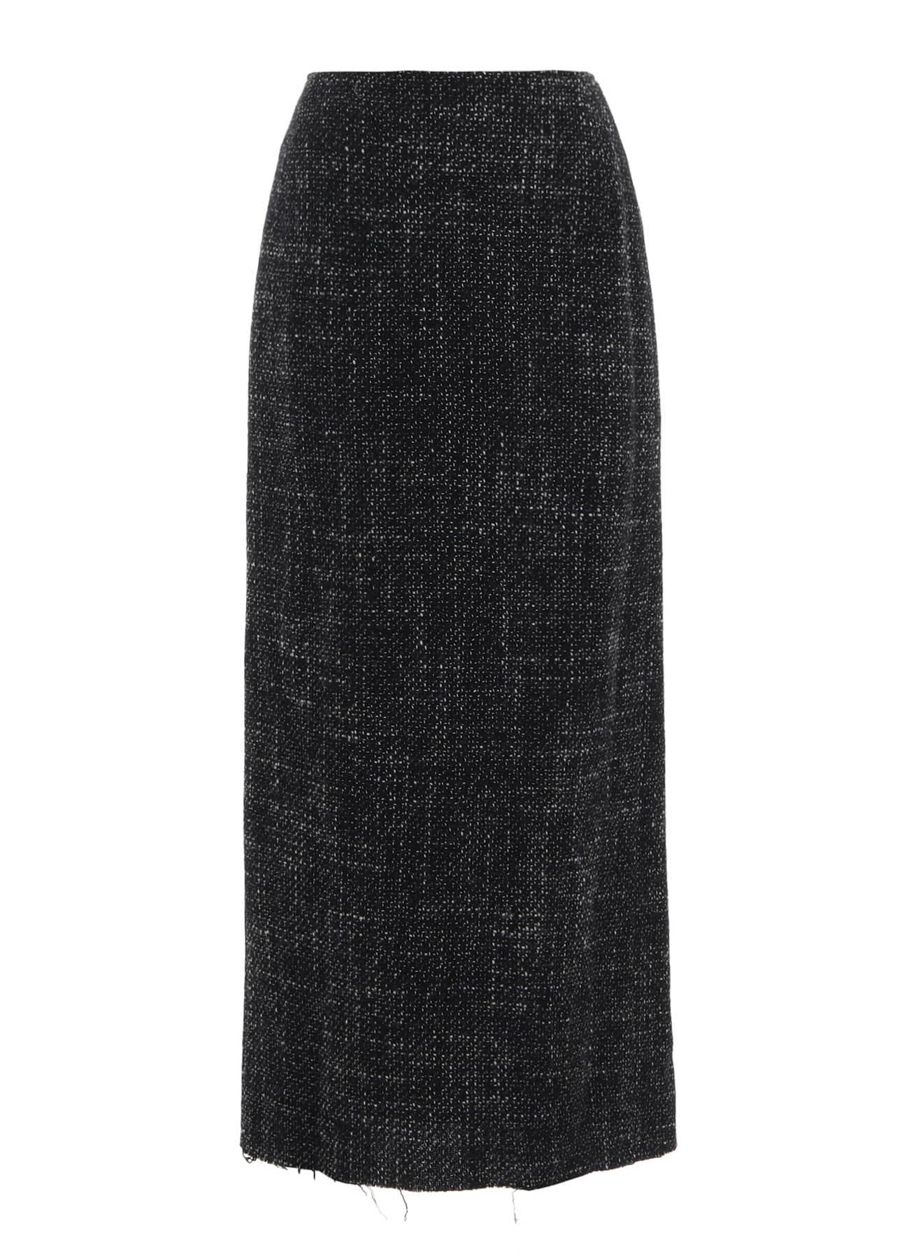 HANDMADE TWEED BACK ZIPPER SKIRT