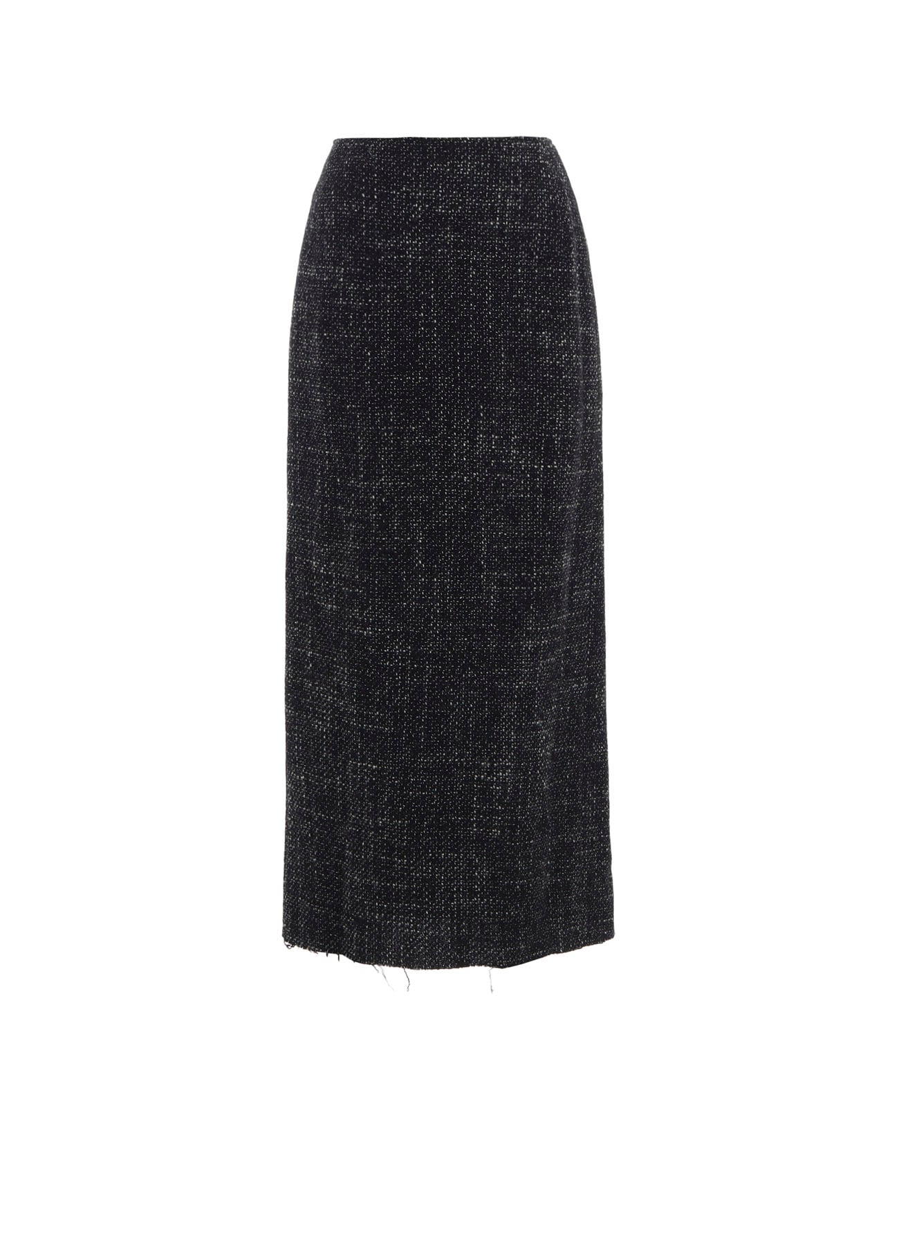HANDMADE TWEED BACK ZIPPER SKIRT