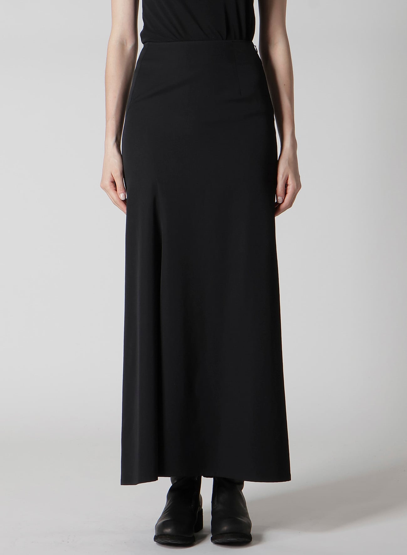 WOOL GABARDINE DIAGONAL CUTTING LONG SKIRT