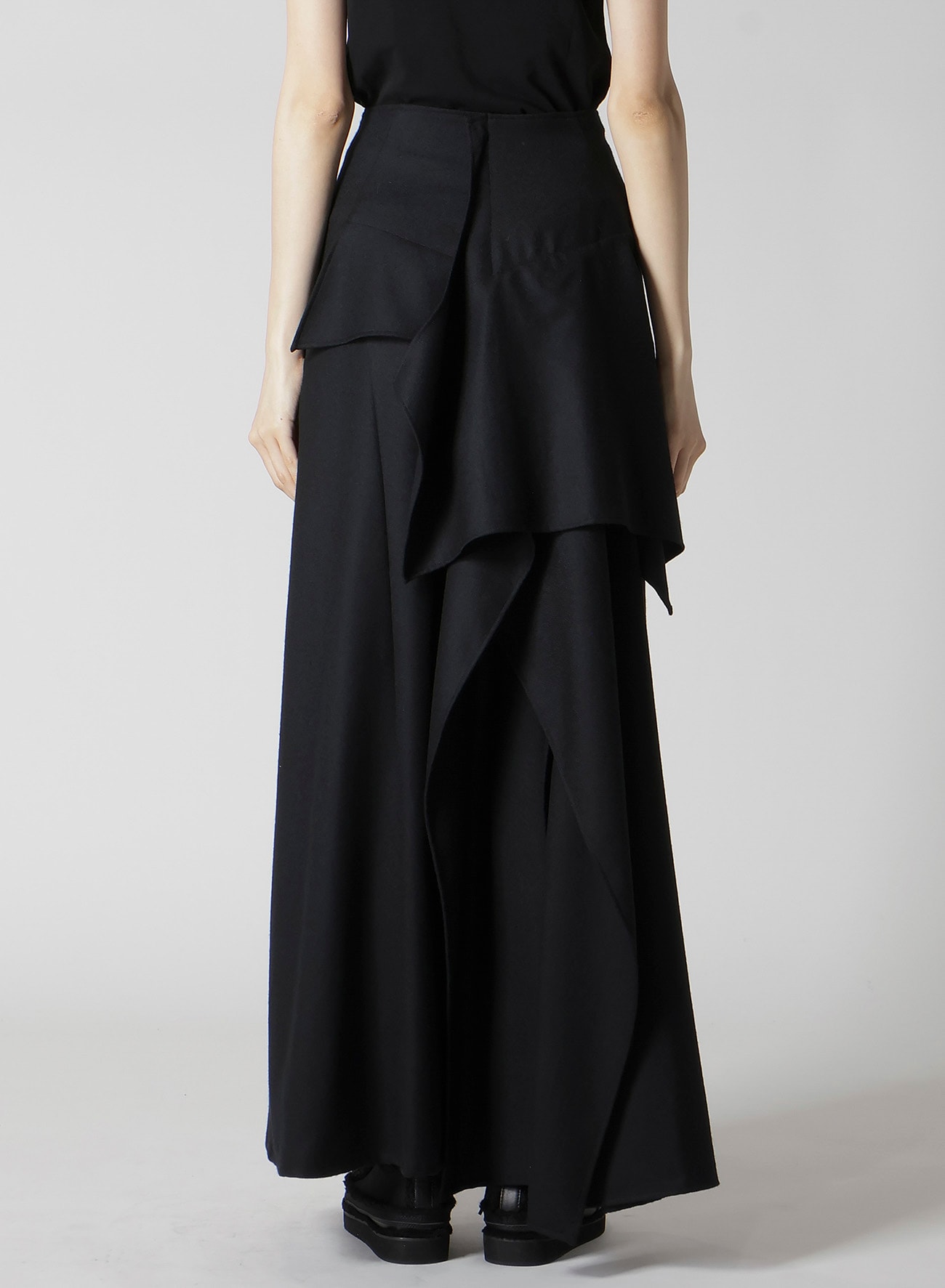 W/SAXONY  B DRAPED HIGH WAIST SKIRT