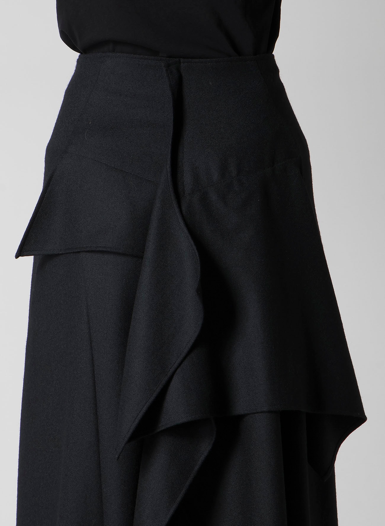 W/SAXONY  B DRAPED HIGH WAIST SKIRT