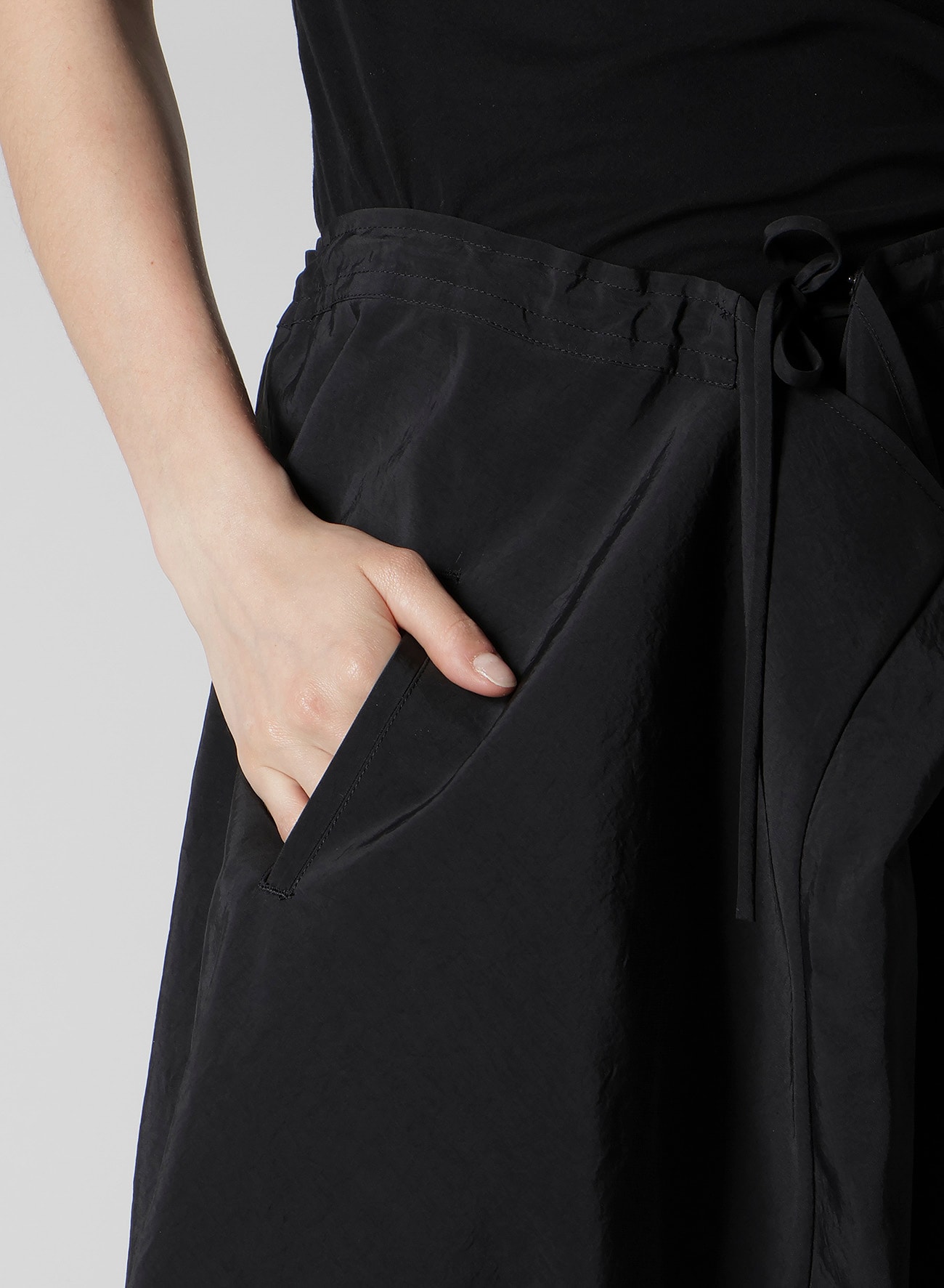 Ny/Si TAFFETA R GATHERED SKIRT