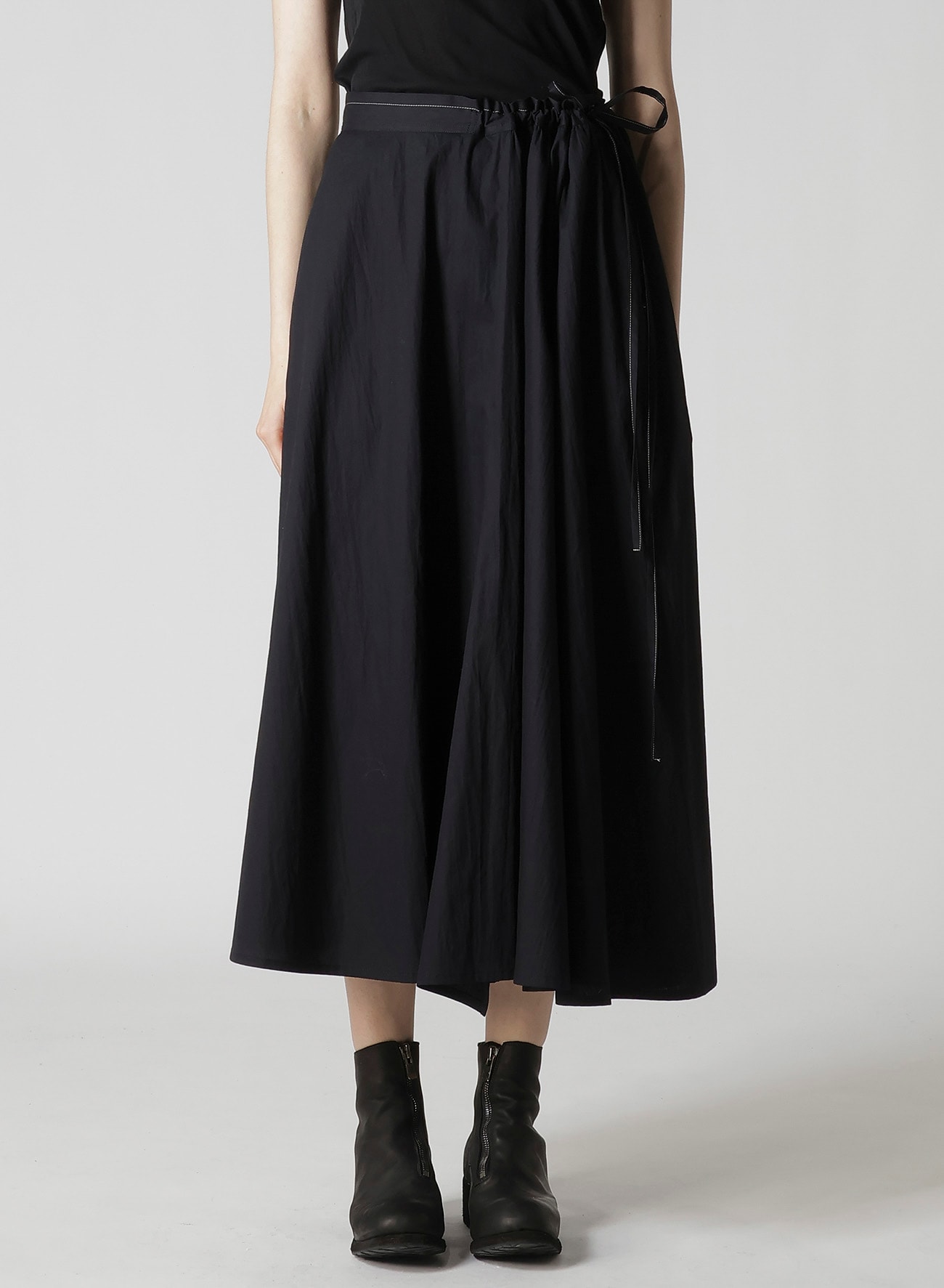 COTTON BROAD L GATHERED FLARE SKIRT